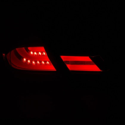 ANZO LED Taillights Black Housing w/ White Strip for 13-15 Honda Civic