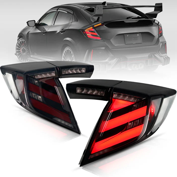 TSP LED Mugen Style Tail Lights for 2016-2021 Honda Civic Hatchback [FK7/FK8]