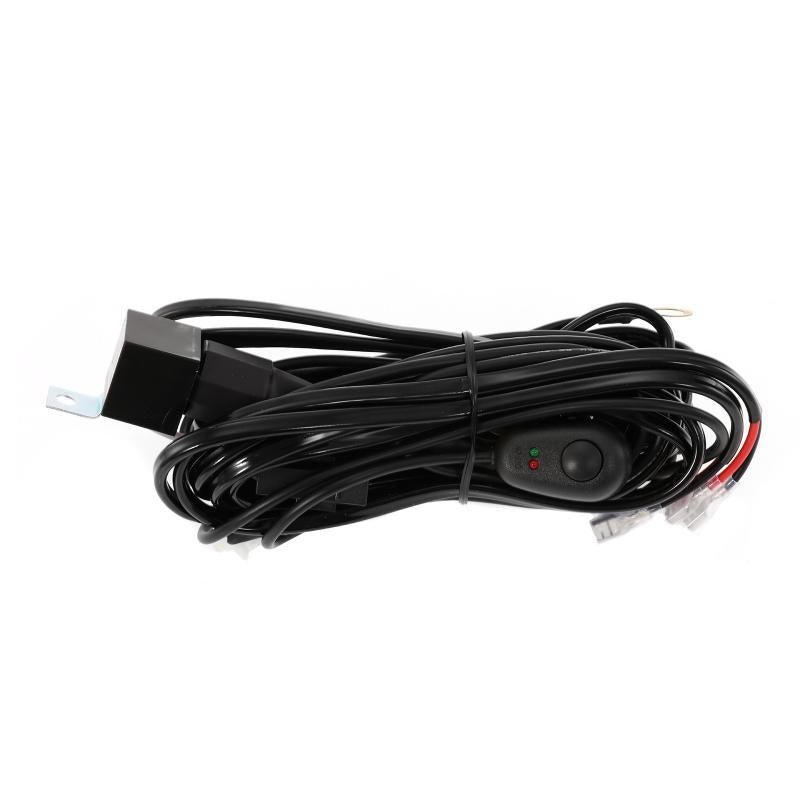 Auxbeam 2-Lead Wiring Harness – 12V 40A Relay, Fuse, On/Off Switch (16AWG)