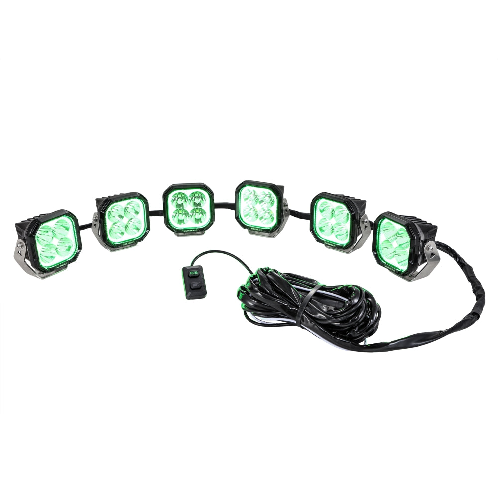 Auxbeam Color Play RGB Series 6-LED Pod Light Wiring Harness Kit – 3-Pin DT Plug