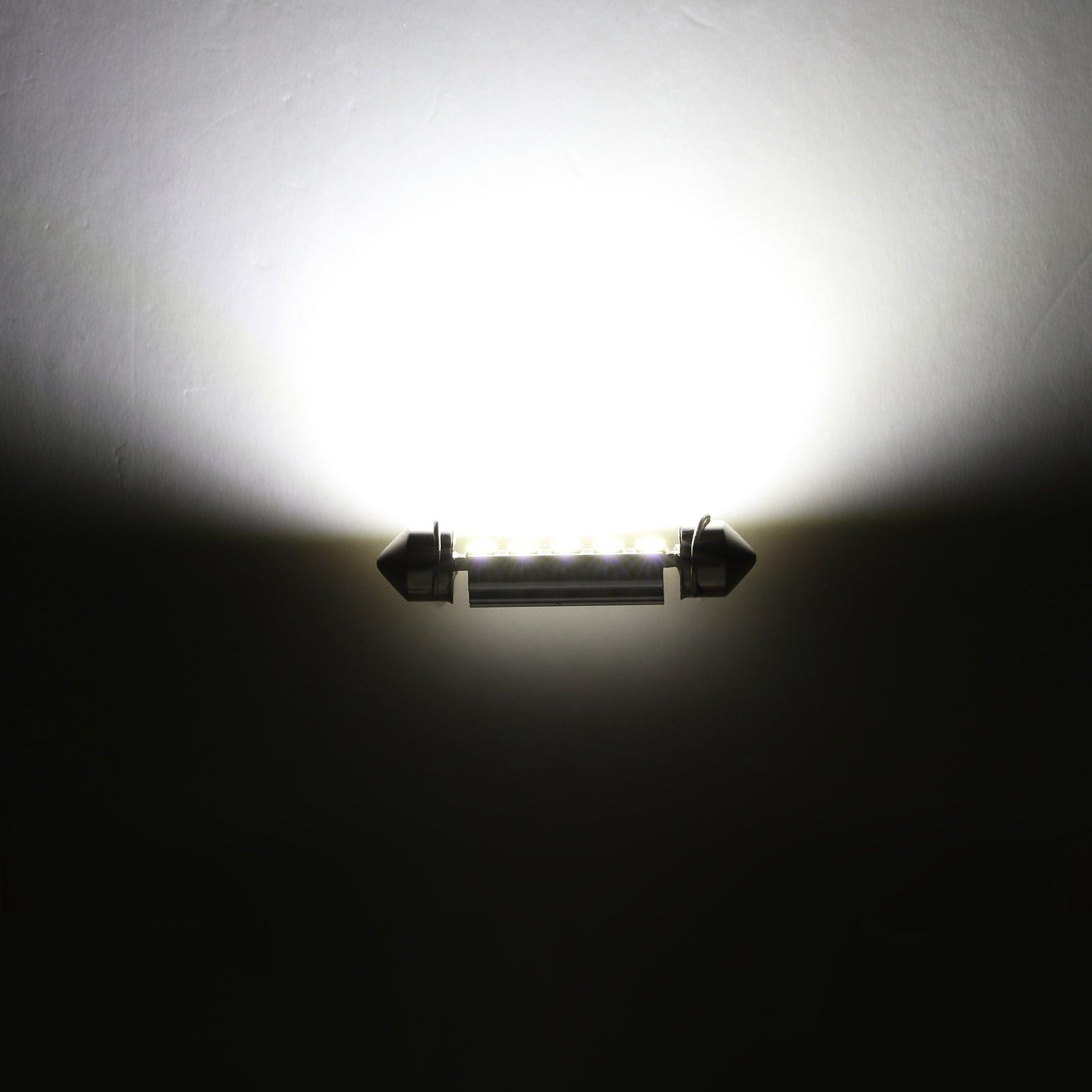 Auxbeam 41mm Festoon LED Interior Light Bulbs – 578 / 211-2 / 212-2 / 214-2, 2.7W, 500LM, 6500K White (2 Pack)