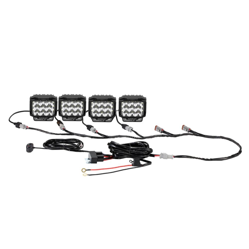 Auxbeam 6-LED Pod Light Wiring Harness Kit – 3-Pin DT Plug