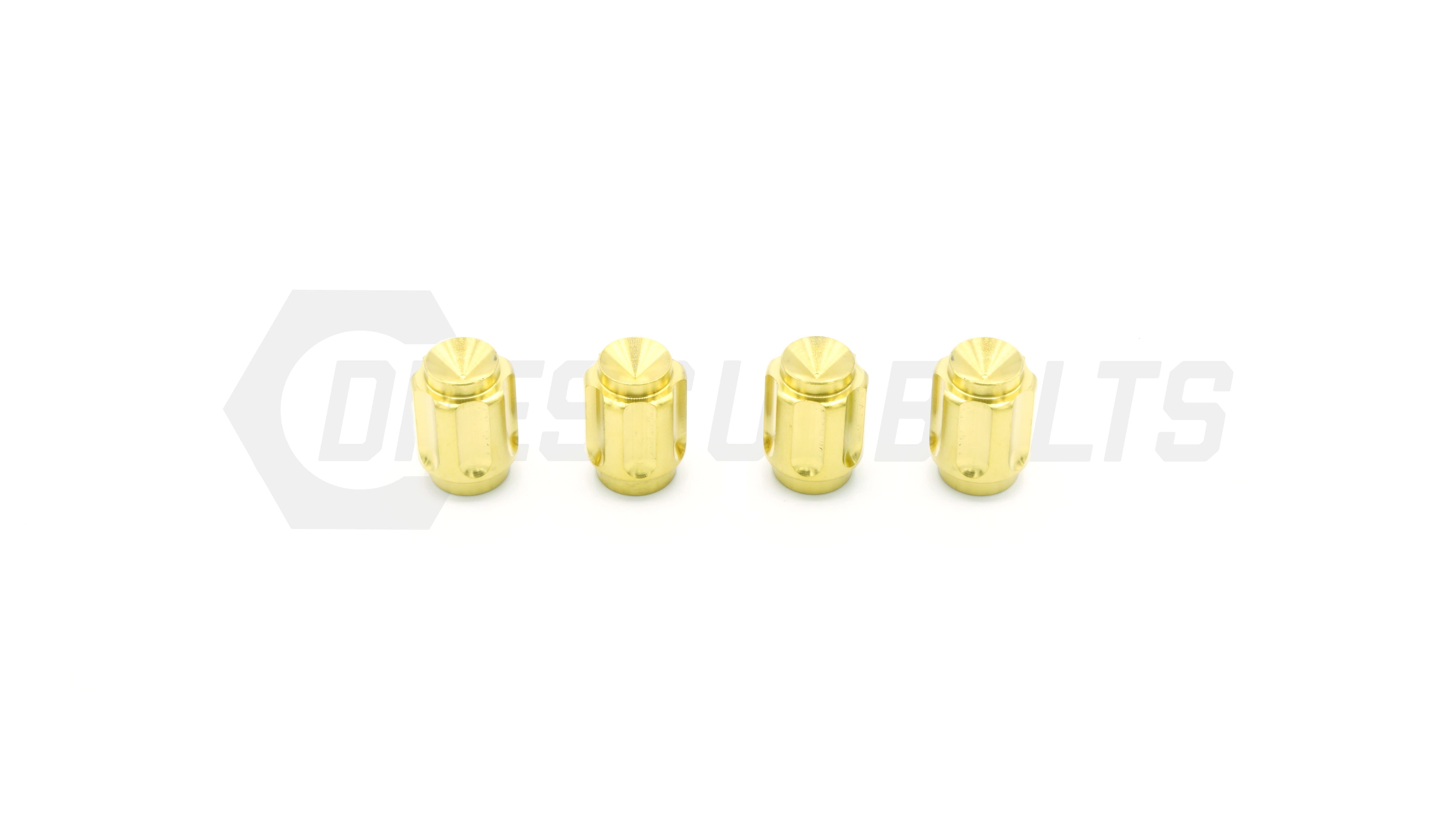 Dress Up Bolts Gear Titanium Valve Stem Caps - Set of 4