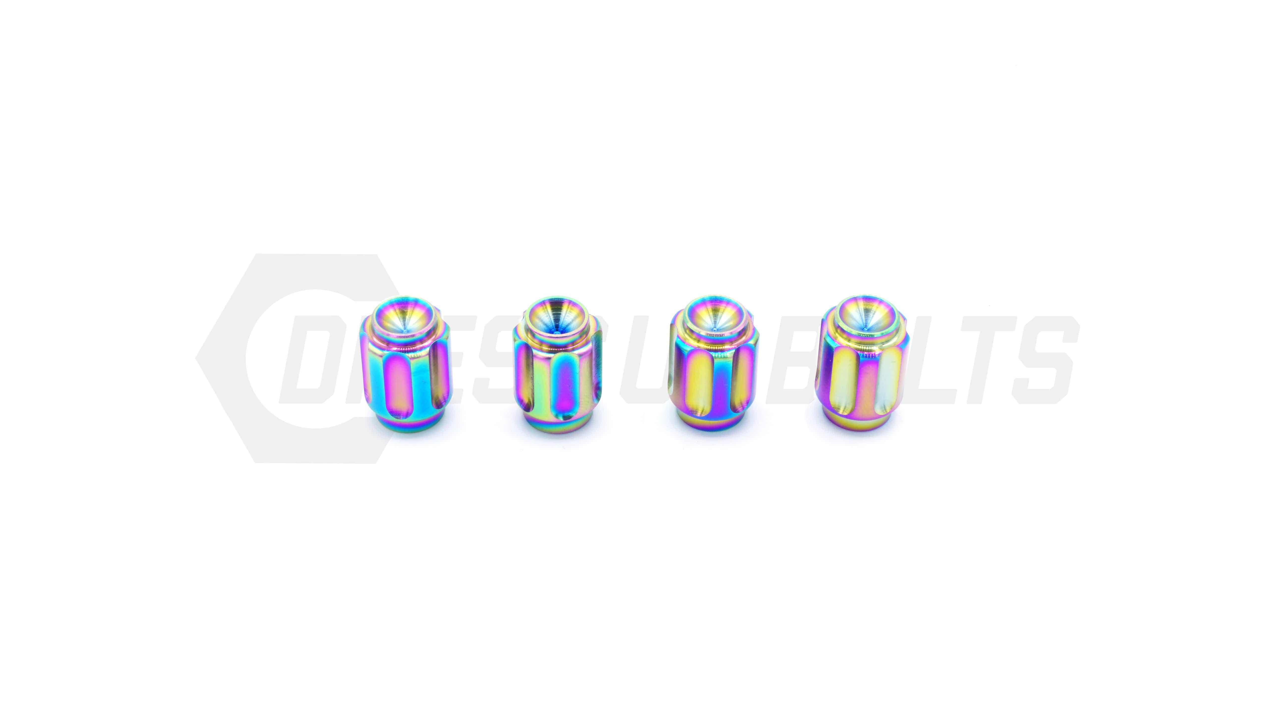 Dress Up Bolts Gear Titanium Valve Stem Caps - Set of 4