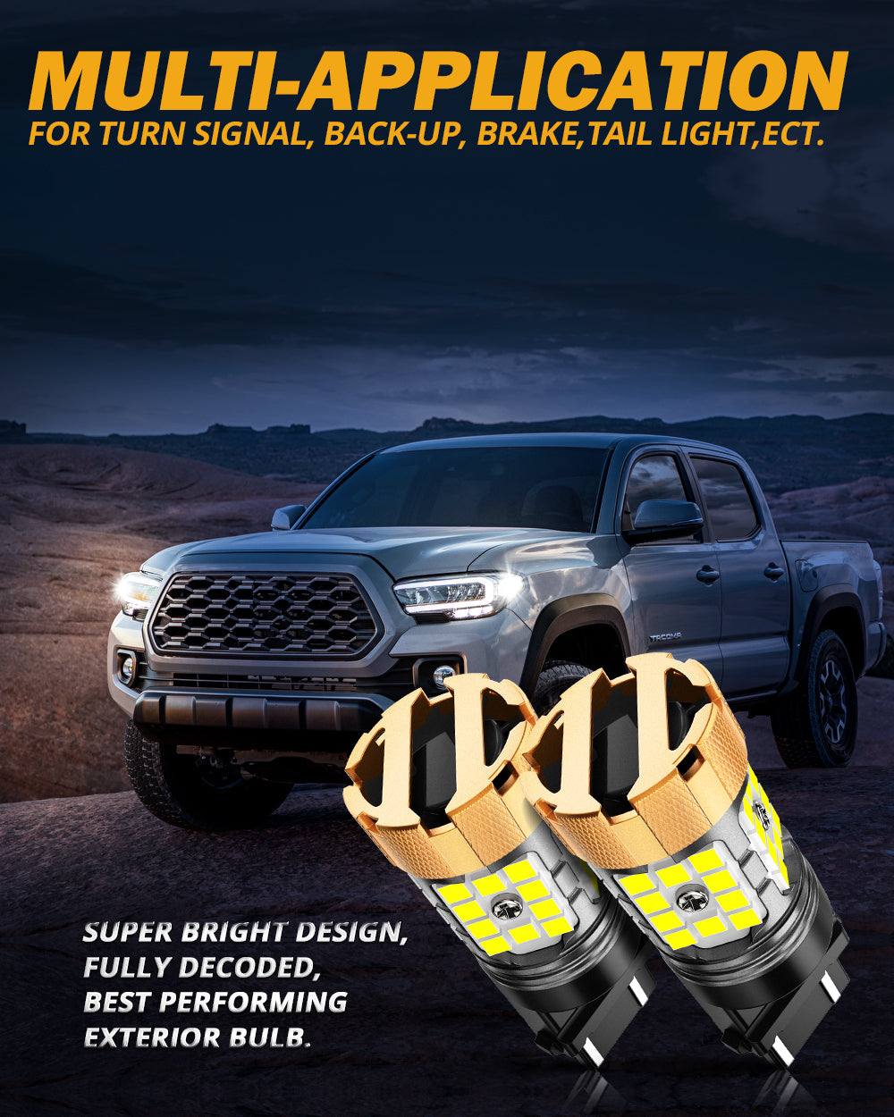 Auxbeam T25 / 3157 / 3156 LED Bulbs – B21-PRO Series, Backup/Reverse/Turn Signal/Brake/Tail Lights, 50W, 4000LM, 6500K White, CAN-Bus Error-Free (2 Pack)