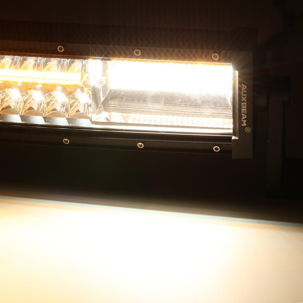 Auxbeam 6 Modes Series 42" LED Light Bar – Curved, White & Amber, Off-Road
