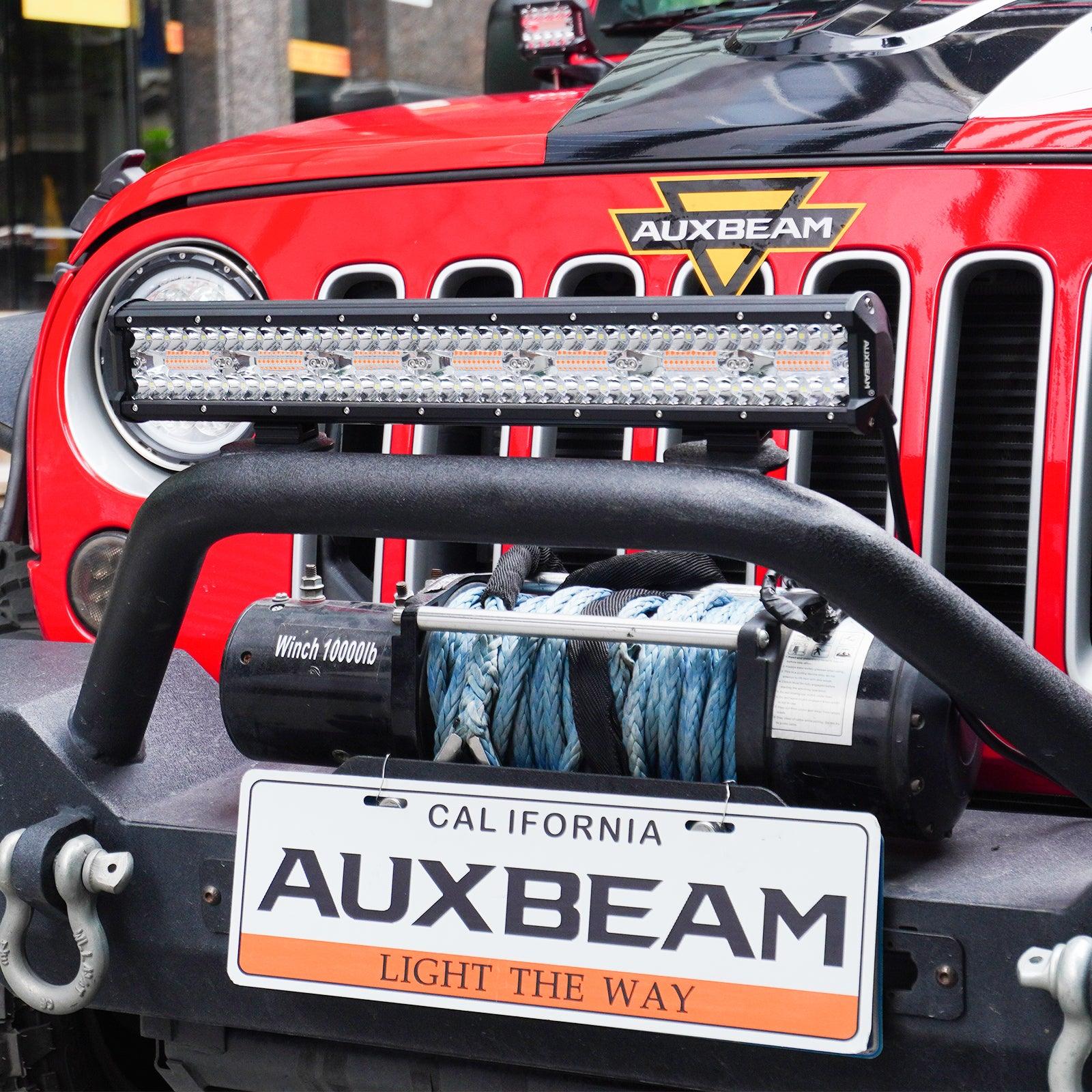 Auxbeam 6 Modes Series LED Light Bar – 4", 12", White & Amber