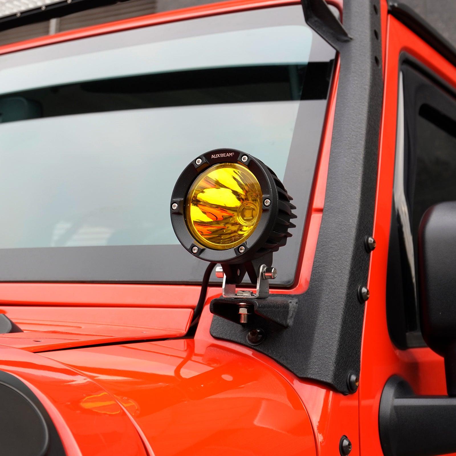 Auxbeam C4 Series 4" LED Pods – 100W, Amber Spot Beam