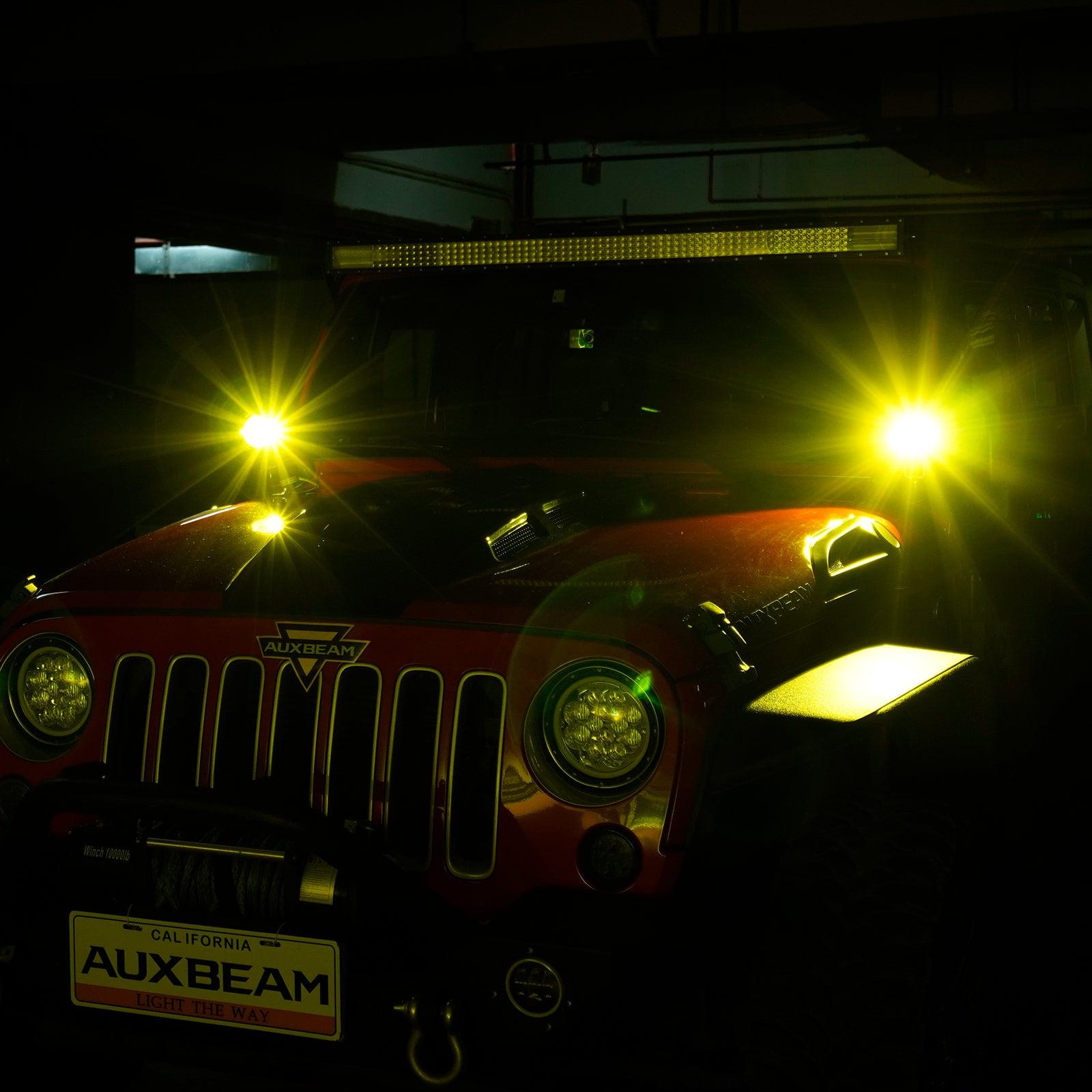 Auxbeam C4 Series 4" LED Pods – 100W, Amber Spot Beam