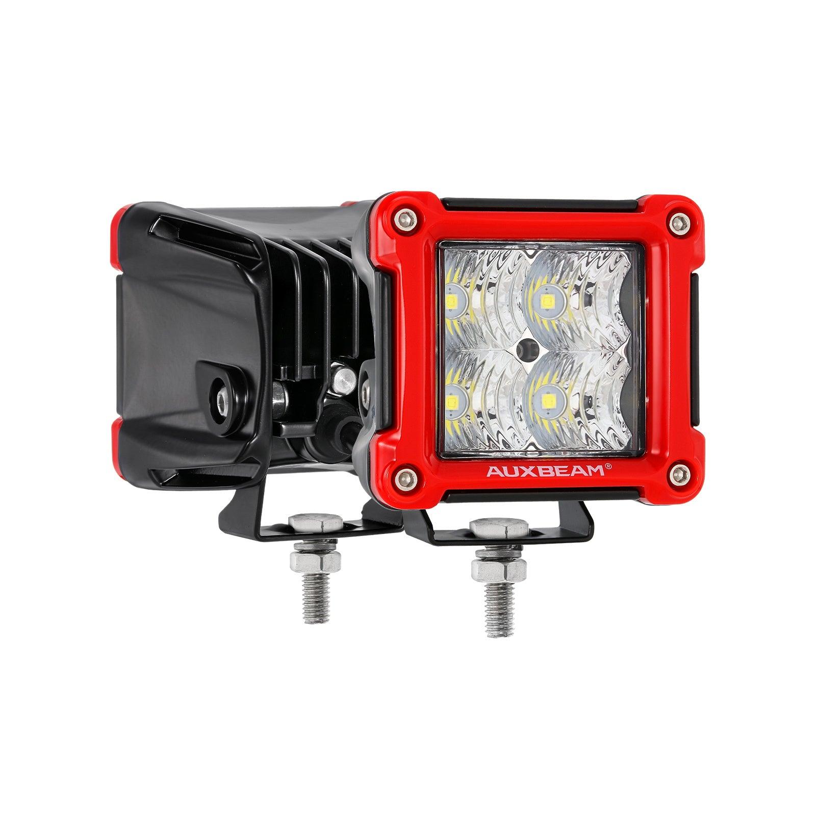 Auxbeam 3" LED Light Pods – 40W, Spot/Flood Beam, Includes Mounting Brackets