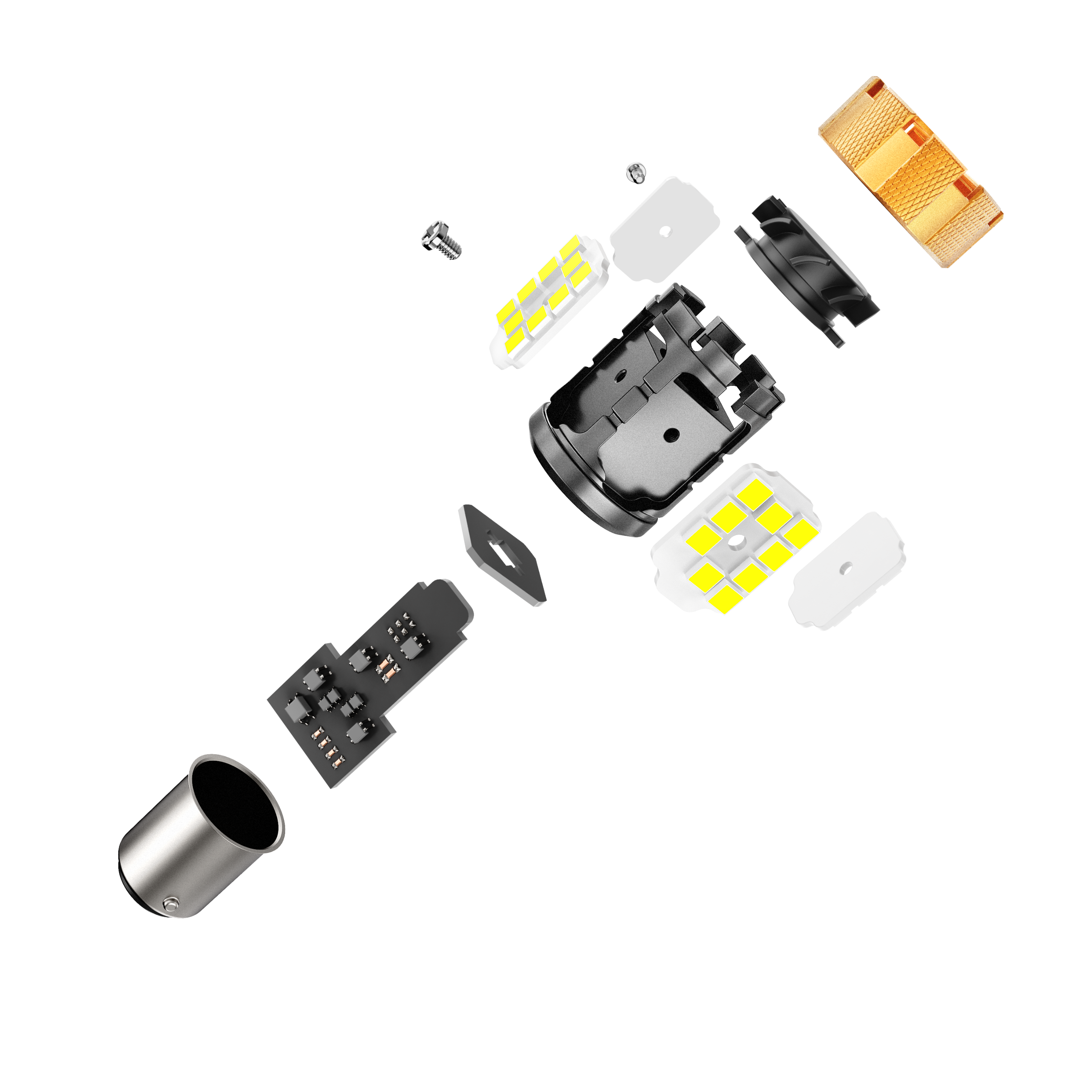 Auxbeam 1157 BAY15D LED Bulbs – B21-PRO Series, Backup/Reverse/Turn Signal/Brake/Tail Lights, 50W, 4000LM, 6500K White, CAN-Bus Error-Free (2 Pack)