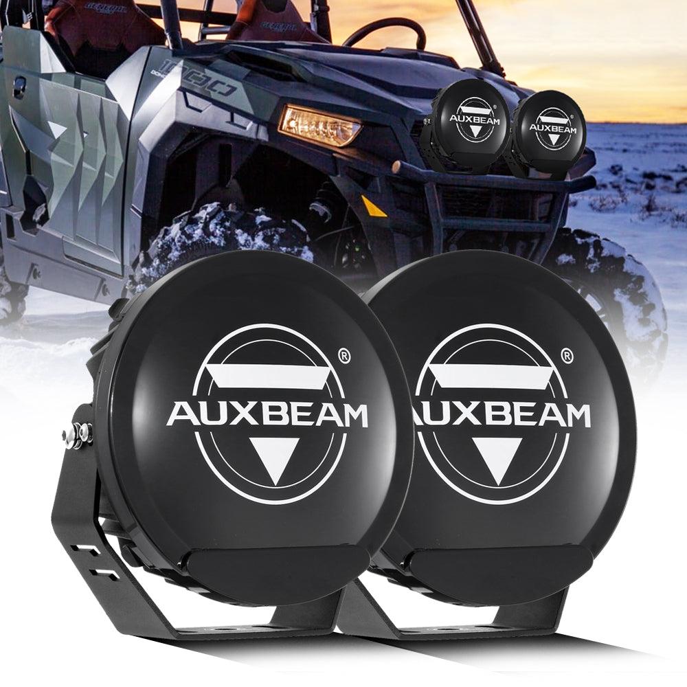 Auxbeam 360-PRO Series 7" LED Driving Lights – 230W, 33,332LM, Amber/Black Covers (Optional) (2-Pack)