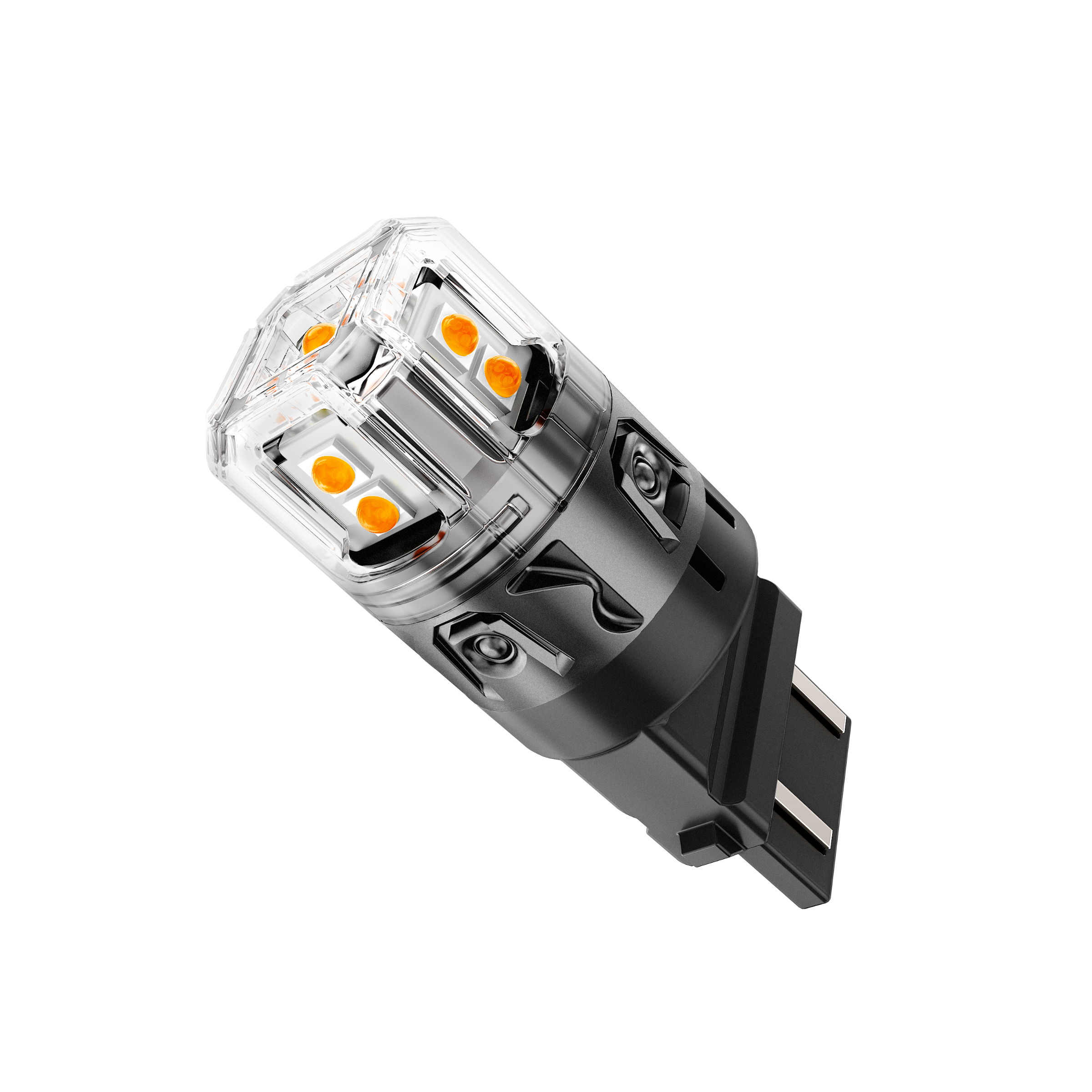 Auxbeam T25 / 3157 / 3156 LED Turn Signal Bulbs – B52 Series, Front/Rear & Side Marker Lights, 13W, 500% Brighter, 3000K Amber, CAN-Bus Error-Free (2 Pack)