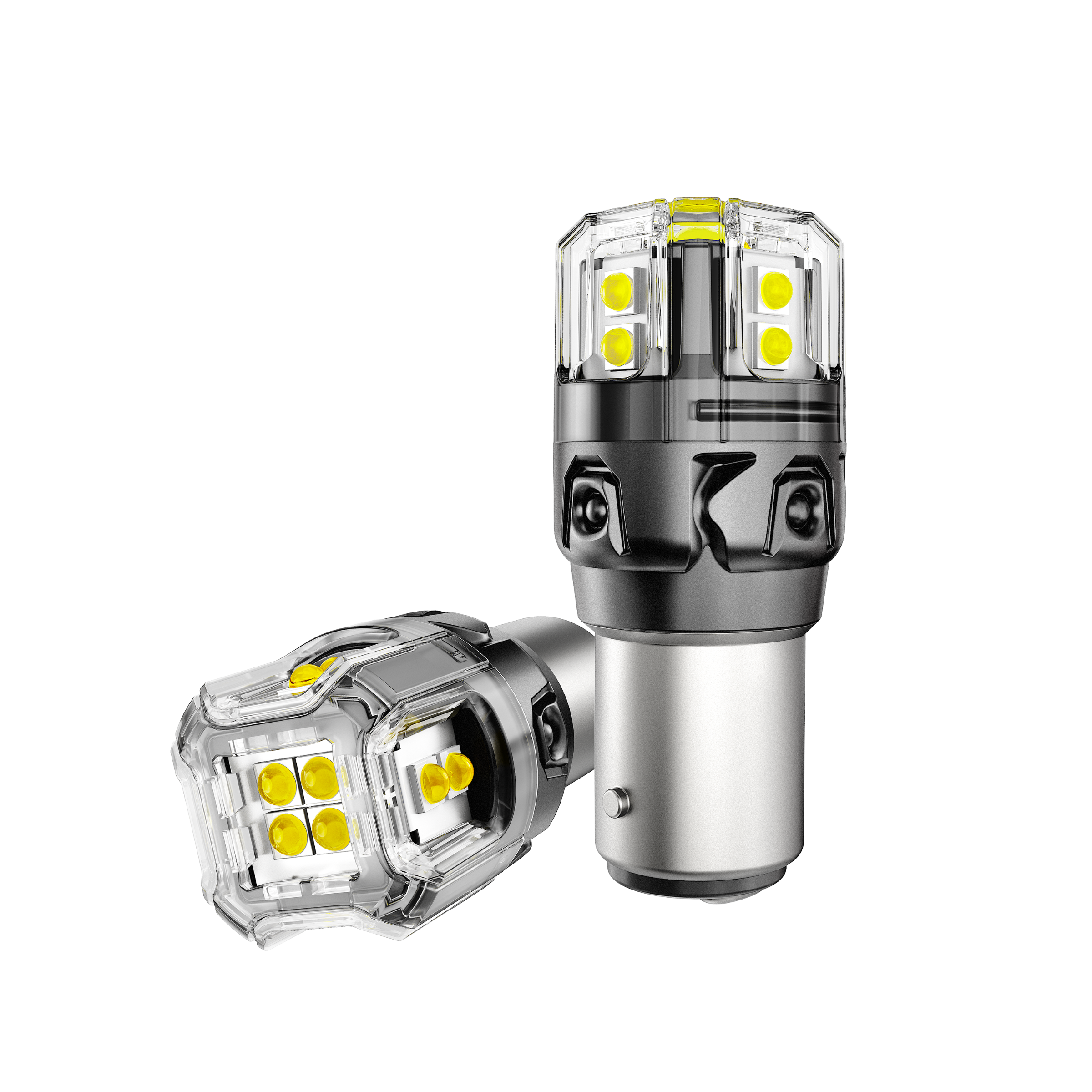 Auxbeam 1157 BAY15D LED Bulbs – B52 Series, Backup/Reverse/Turn Signal/Brake/Tail Lights, 13W, 500% Brighter, 6500K White, CAN-Bus Error-Free (2 Pack)