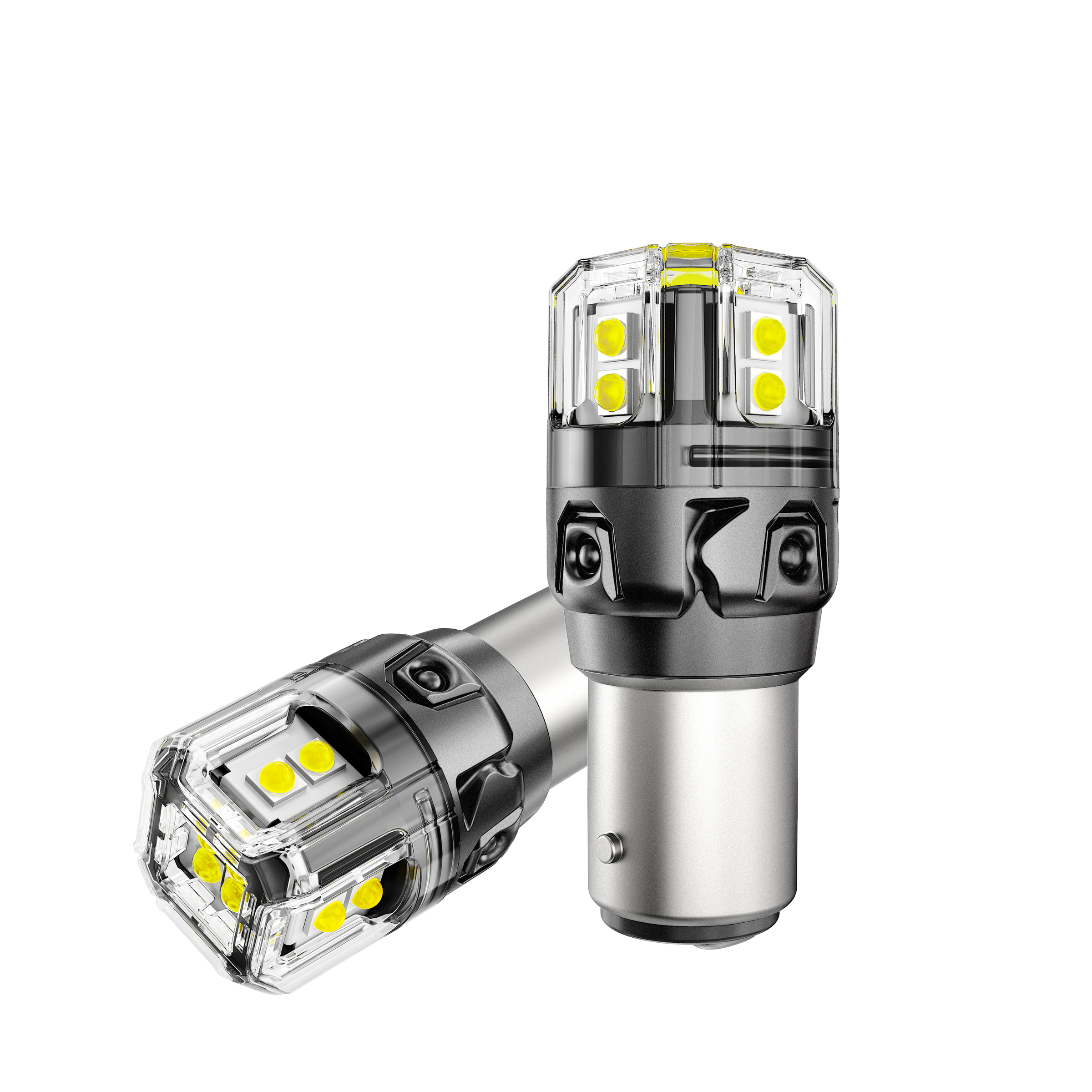 Auxbeam 1157 BAY15D LED Bulbs – B52 Series, Backup/Reverse/Turn Signal/Brake/Tail Lights, 13W, 500% Brighter, 6500K White, CAN-Bus Error-Free (2 Pack)