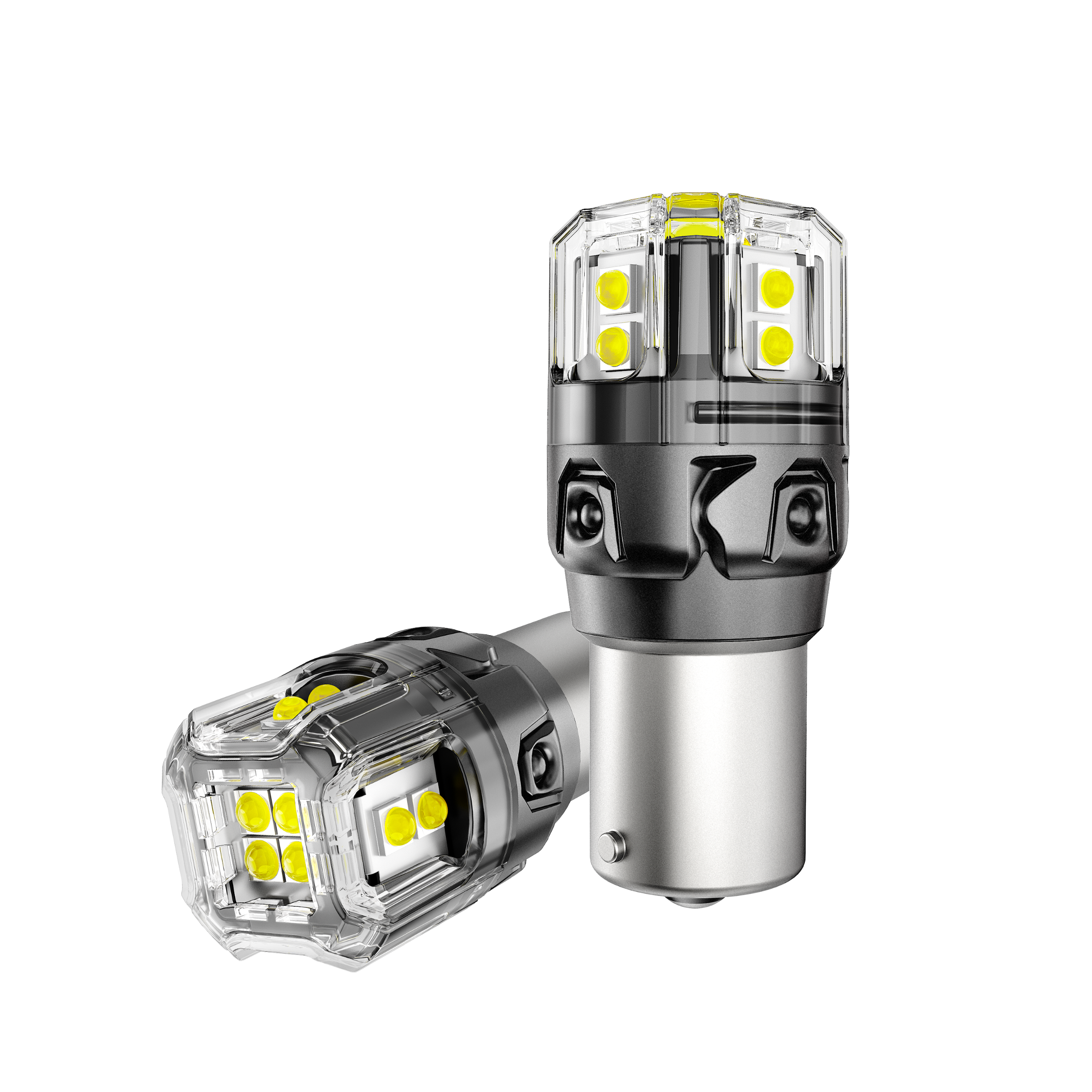 Auxbeam 1156 P21W BA15S LED Bulbs – B52 Series, Backup/Reverse/Turn Signal/Brake/Tail Lights, 500% Brighter, 6500K White, CAN-Bus Error-Free (2 Pack)