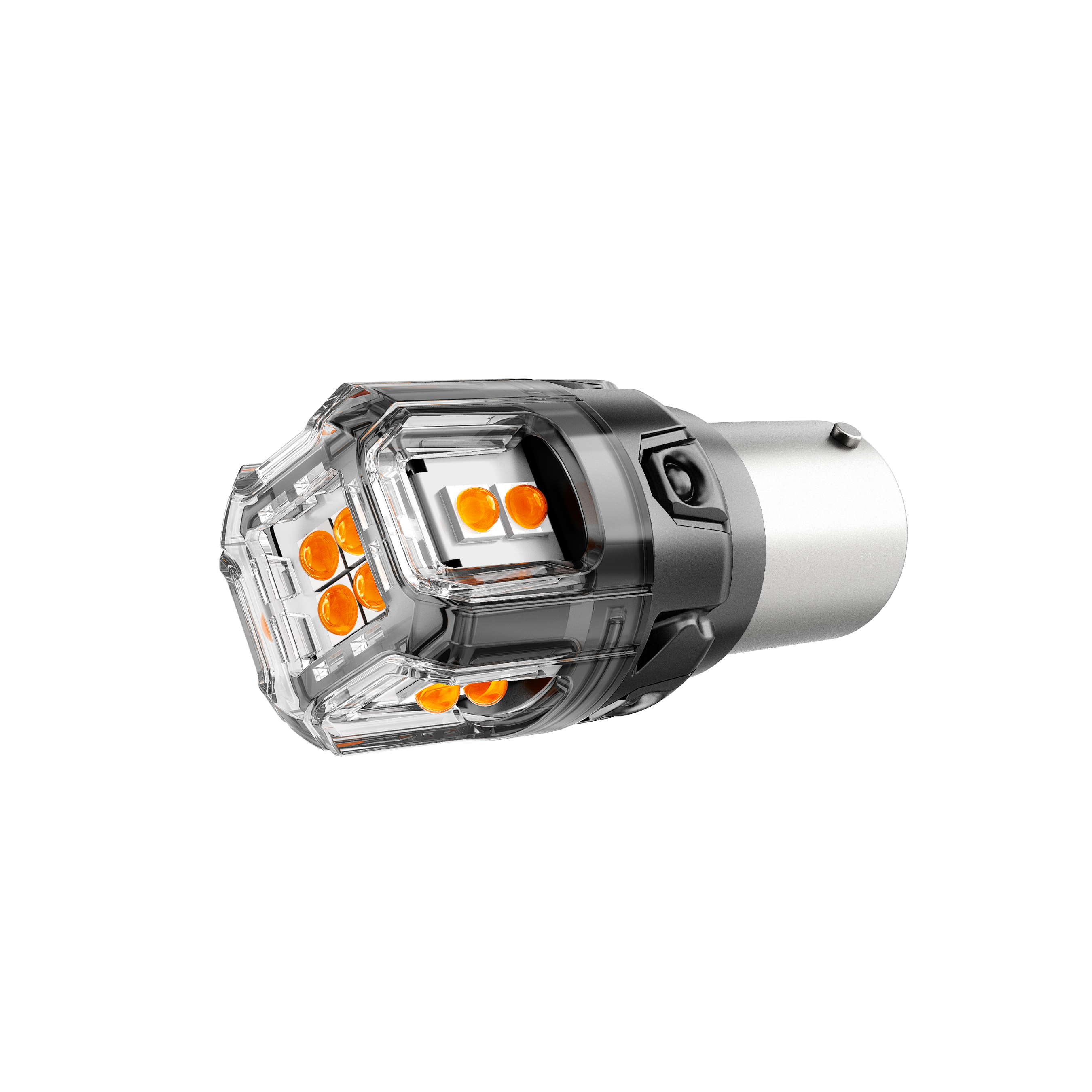 Auxbeam BAU15S / 7507 LED Turn Signal Bulbs – B52 Series, Front/Rear & Side Marker Lights, 13W, 500% Brighter, 3000K Amber, CAN-Bus Error-Free (2 Pack)