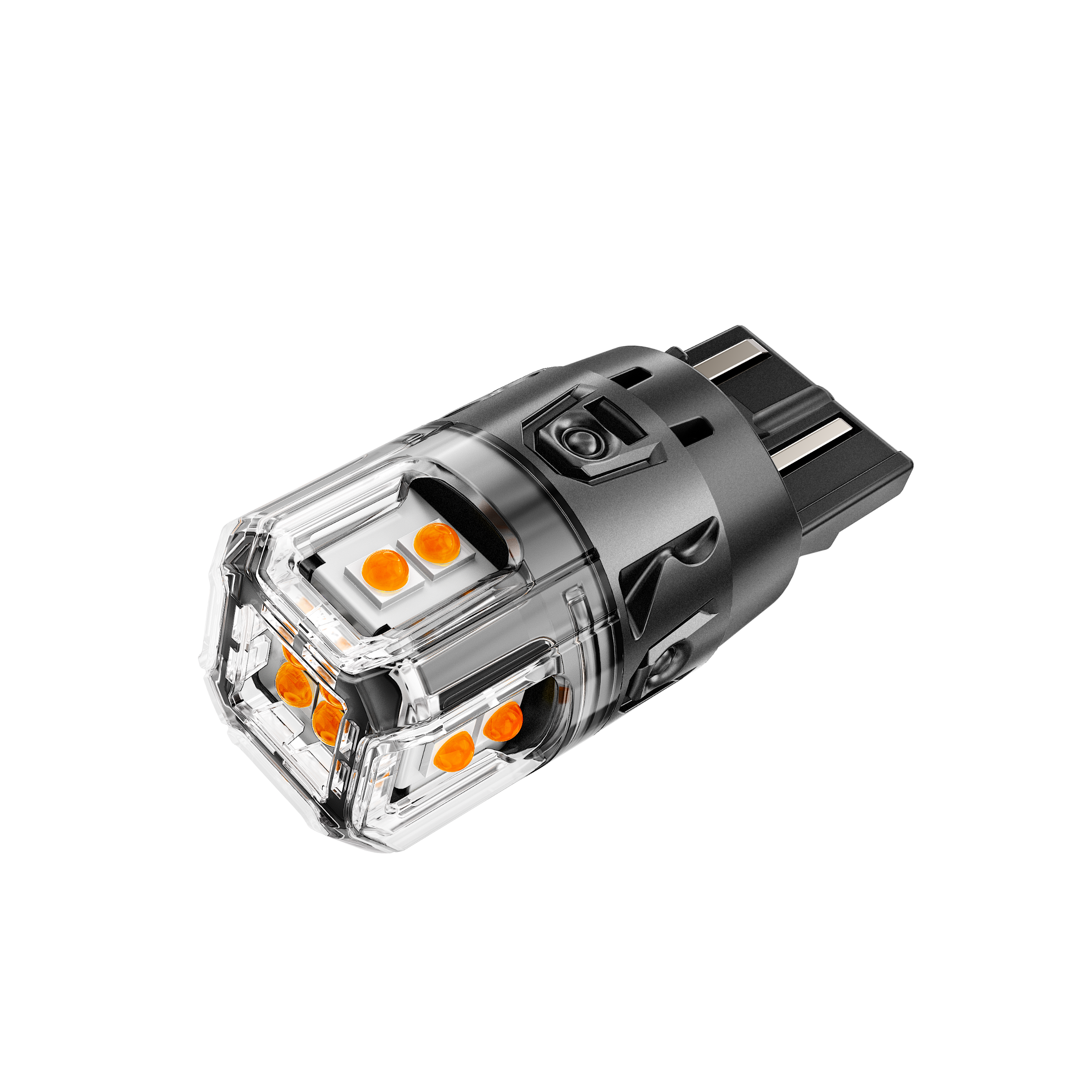 Auxbeam T20 / 7443 / 7440 LED Turn Signal Bulbs – B52 Series, Front/Rear & Side Marker Lights, 13W, 500% Brighter, 3000K Amber, CAN-Bus Error-Free (2 Pack)