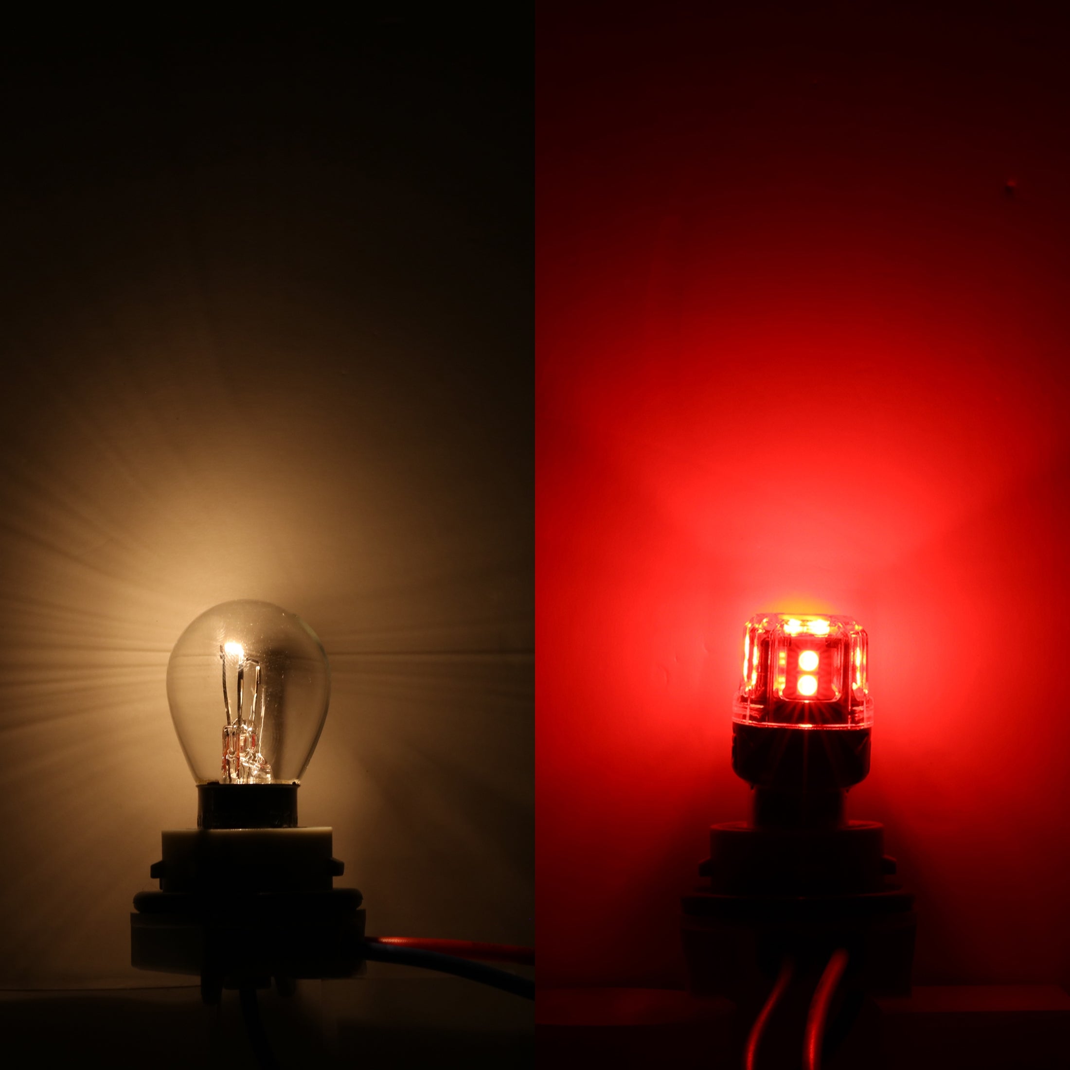 Auxbeam 1157 BAY15D LED Brake & Tail Light Bulbs – B52 Series, 11W, 500% Brighter, Red, CAN-Bus Error-Free (2 Pack)