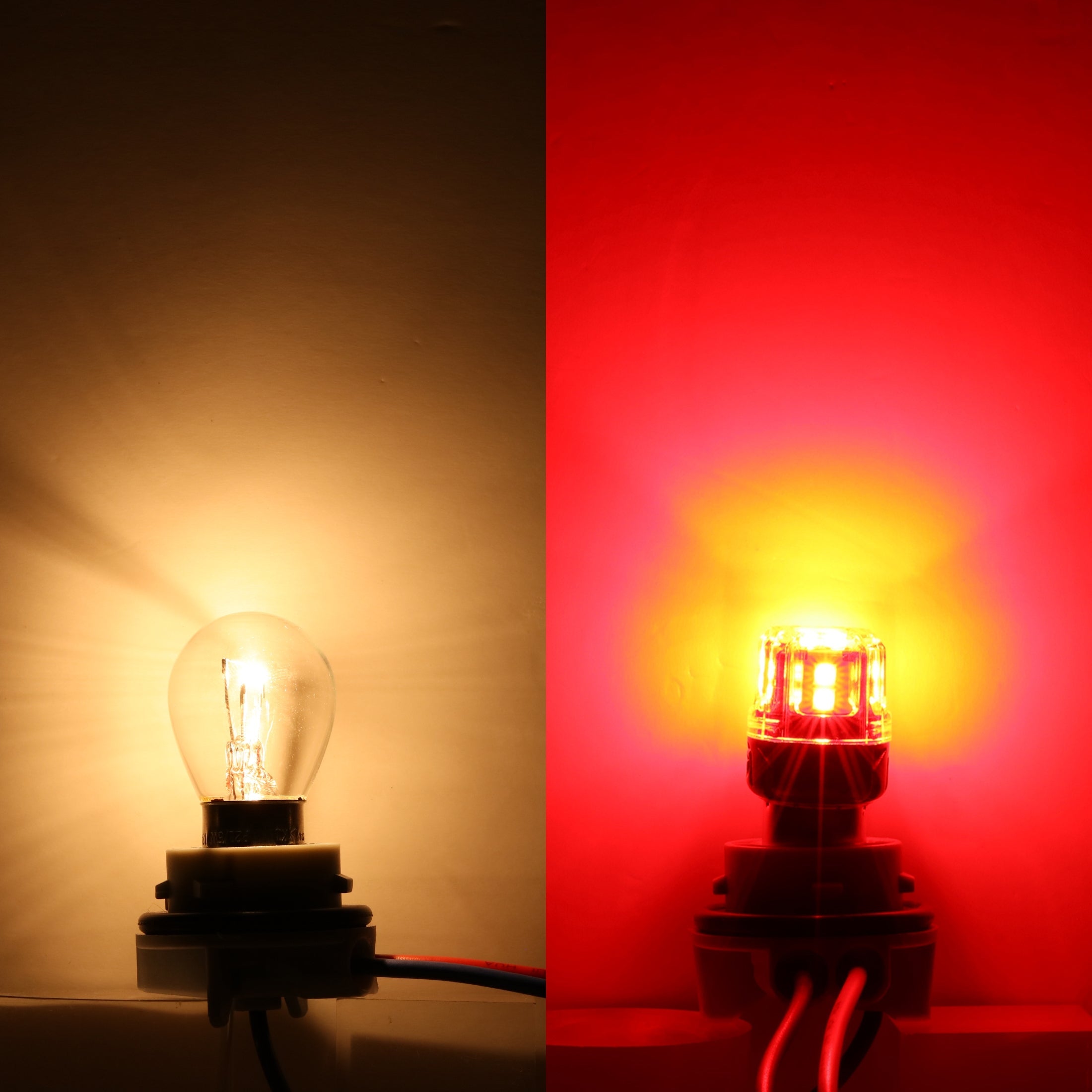 Auxbeam 1157 BAY15D LED Brake & Tail Light Bulbs – B52 Series, 11W, 500% Brighter, Red, CAN-Bus Error-Free (2 Pack)