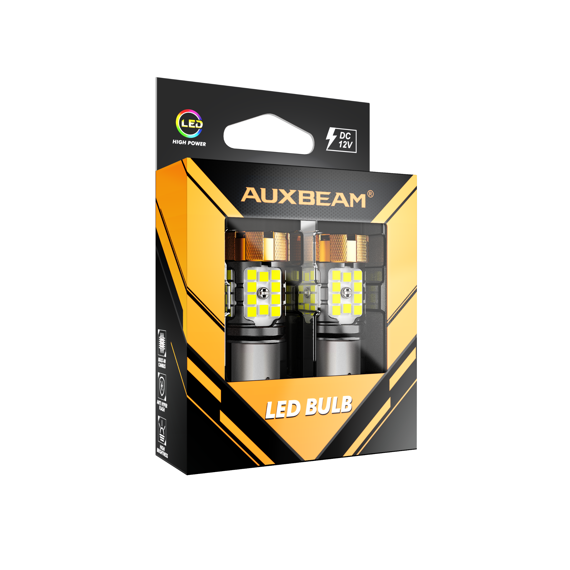 Auxbeam 1157 BAY15D LED Bulbs – B21-PRO Series, Backup/Reverse/Turn Signal/Brake/Tail Lights, 50W, 4000LM, 6500K White, CAN-Bus Error-Free (2 Pack)