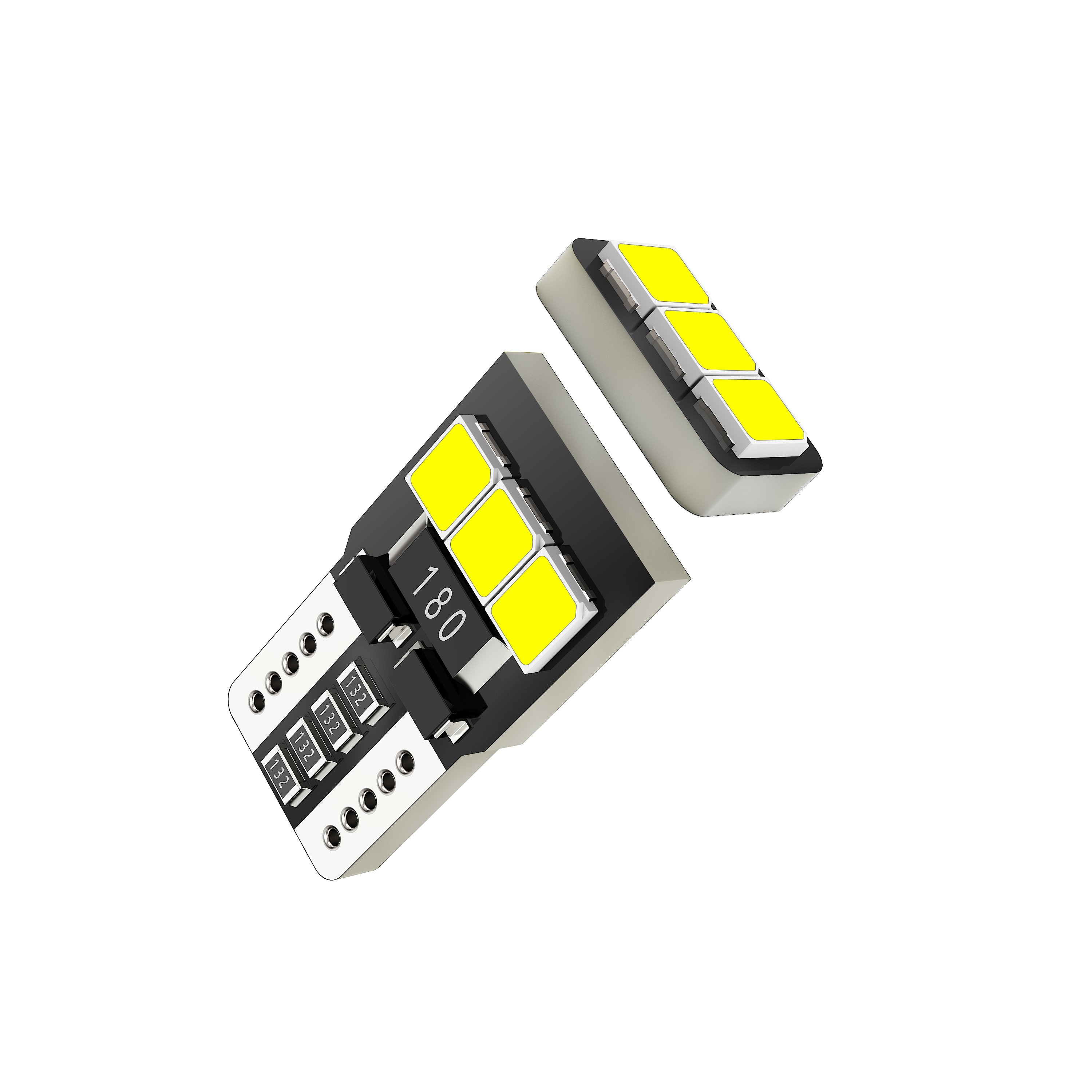 Auxbeam 168 / 2825 W5W T10 LED Bulb – License Plate / Side Marker / Interior Light, 5W, White, 300% Brighter, CAN-Bus Error-Free
