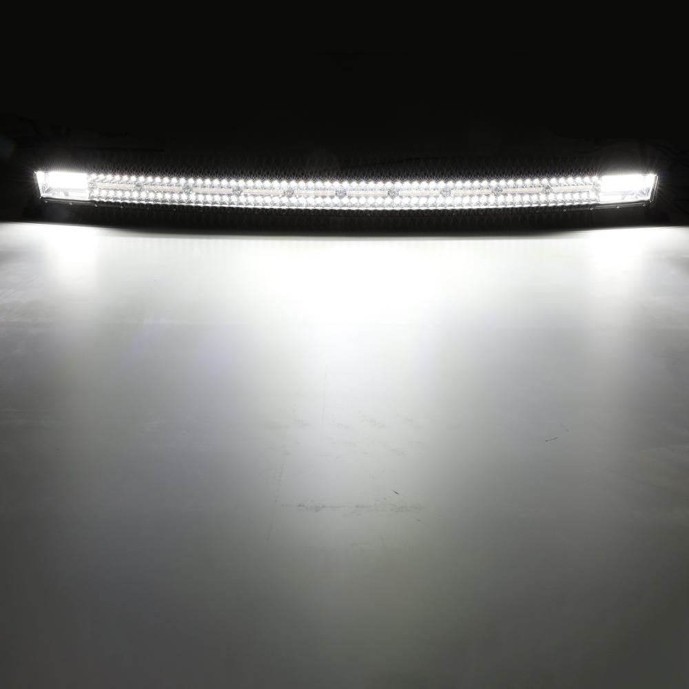 Auxbeam 6 Modes Series 50" LED Light Bar – Curved, White & Amber, Off-Road