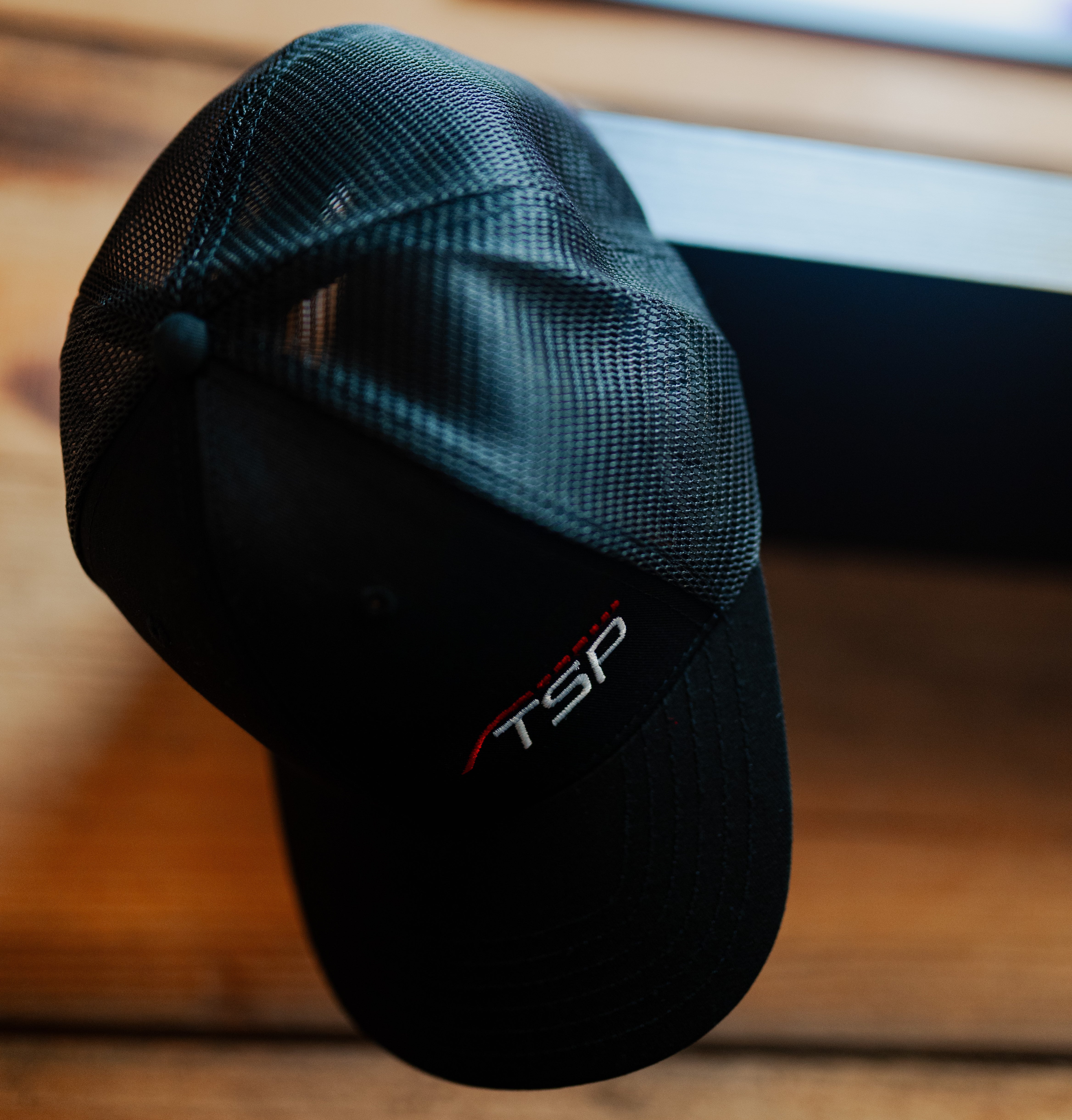 TSP Black Mesh Hat w/ Abbreviated Logo