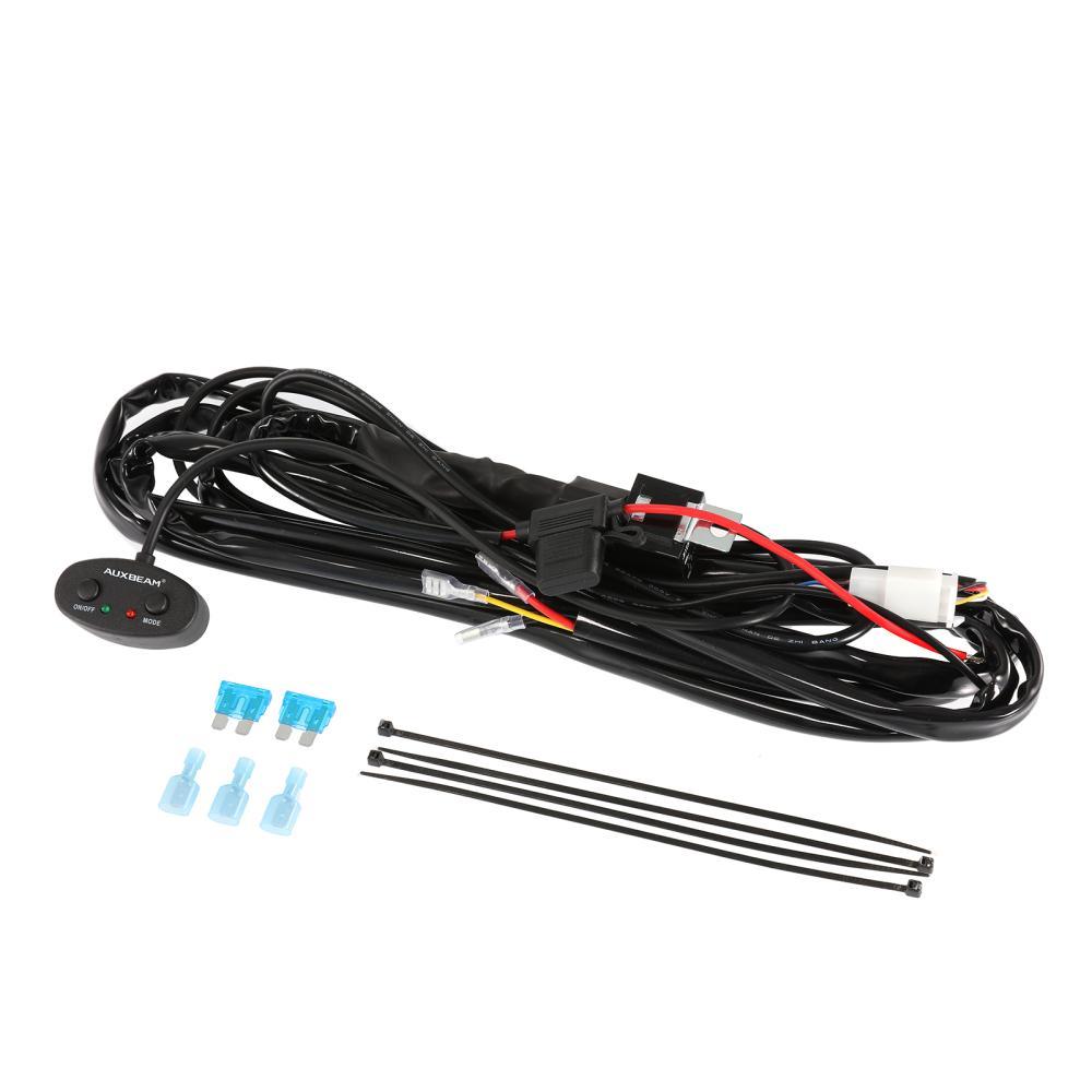 Auxbeam 6 Modes Series 42" LED Light Bar – Curved, White & Amber, Off-Road