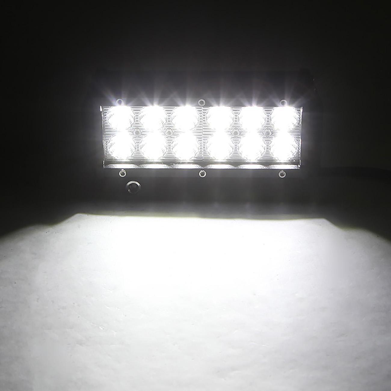 Auxbeam Classic-SM Series 6.5" Dual Row LED Light Bar – 6000K White, Spot/Flood Beam