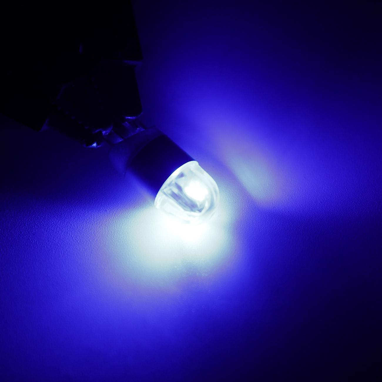 Auxbeam 168 / 2825 W5W T10 LED Interior Light Bulbs – 2W, Blue, 300% Brighter (2 Pack)