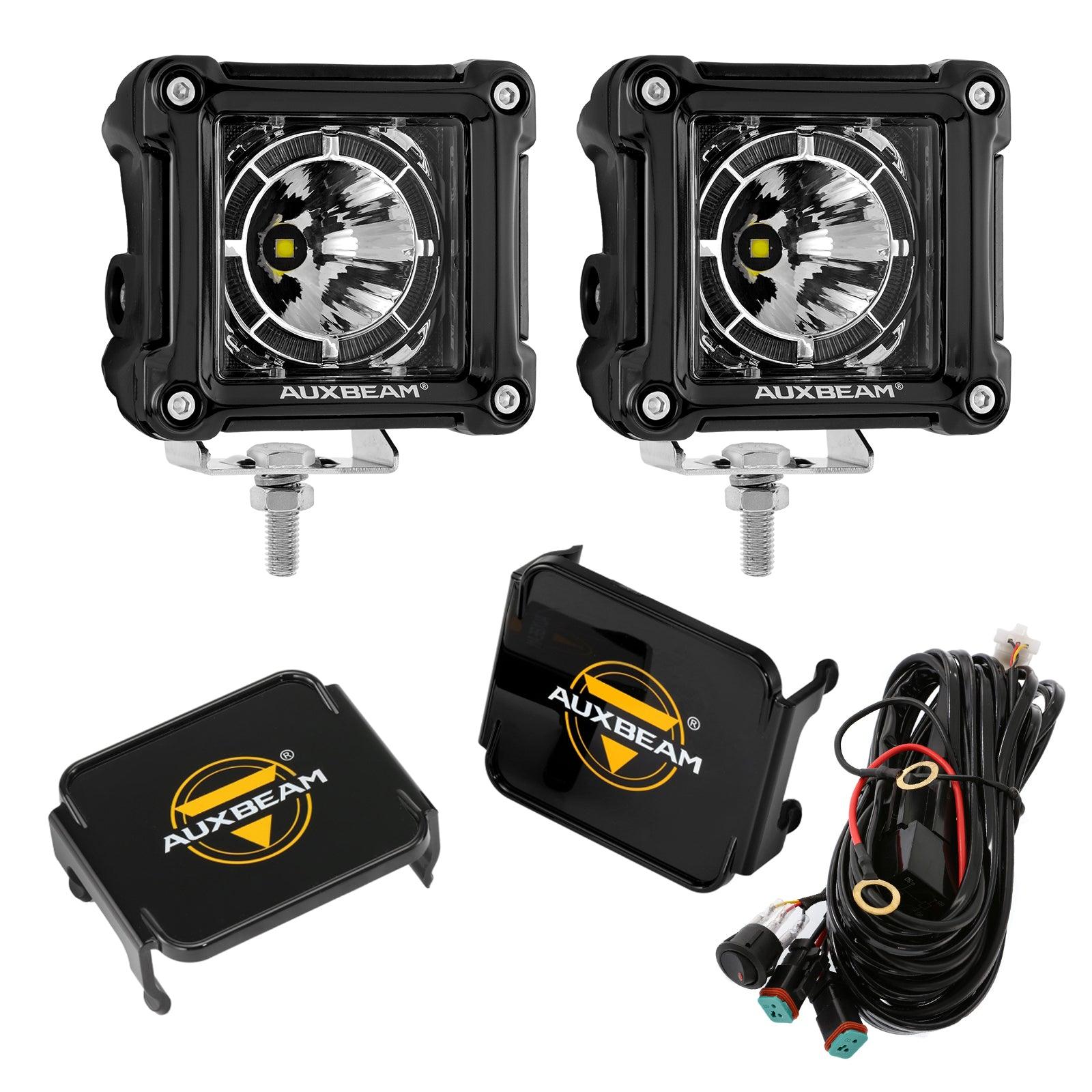 Auxbeam 3" 40W LED Pod Lights – With DRL, for SUV, ATV, UTV, Trucks, Pickup & Boat (2 Pack)