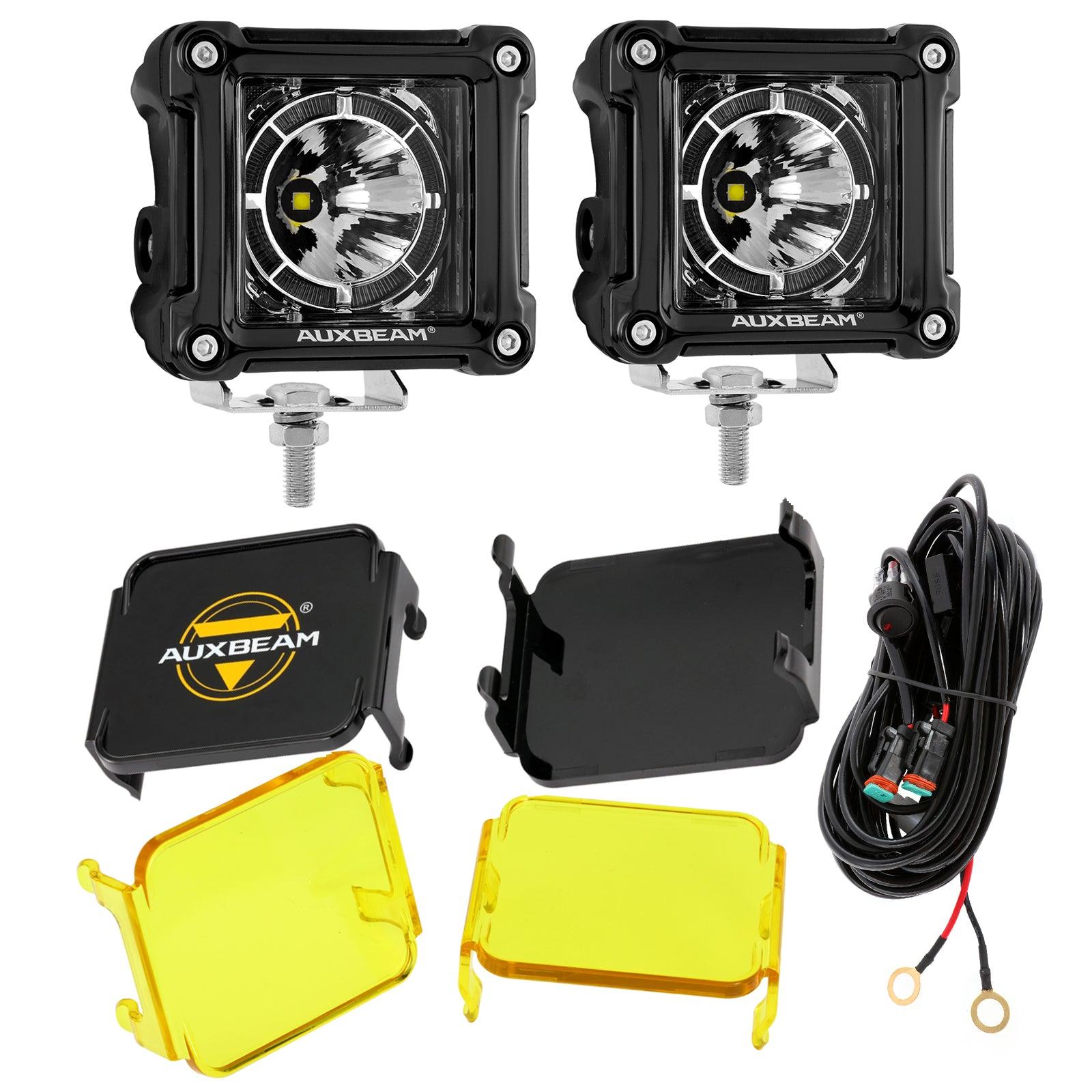 Auxbeam 3" 40W LED Pod Lights – With DRL, for SUV, ATV, UTV, Trucks, Pickup & Boat (2 Pack)