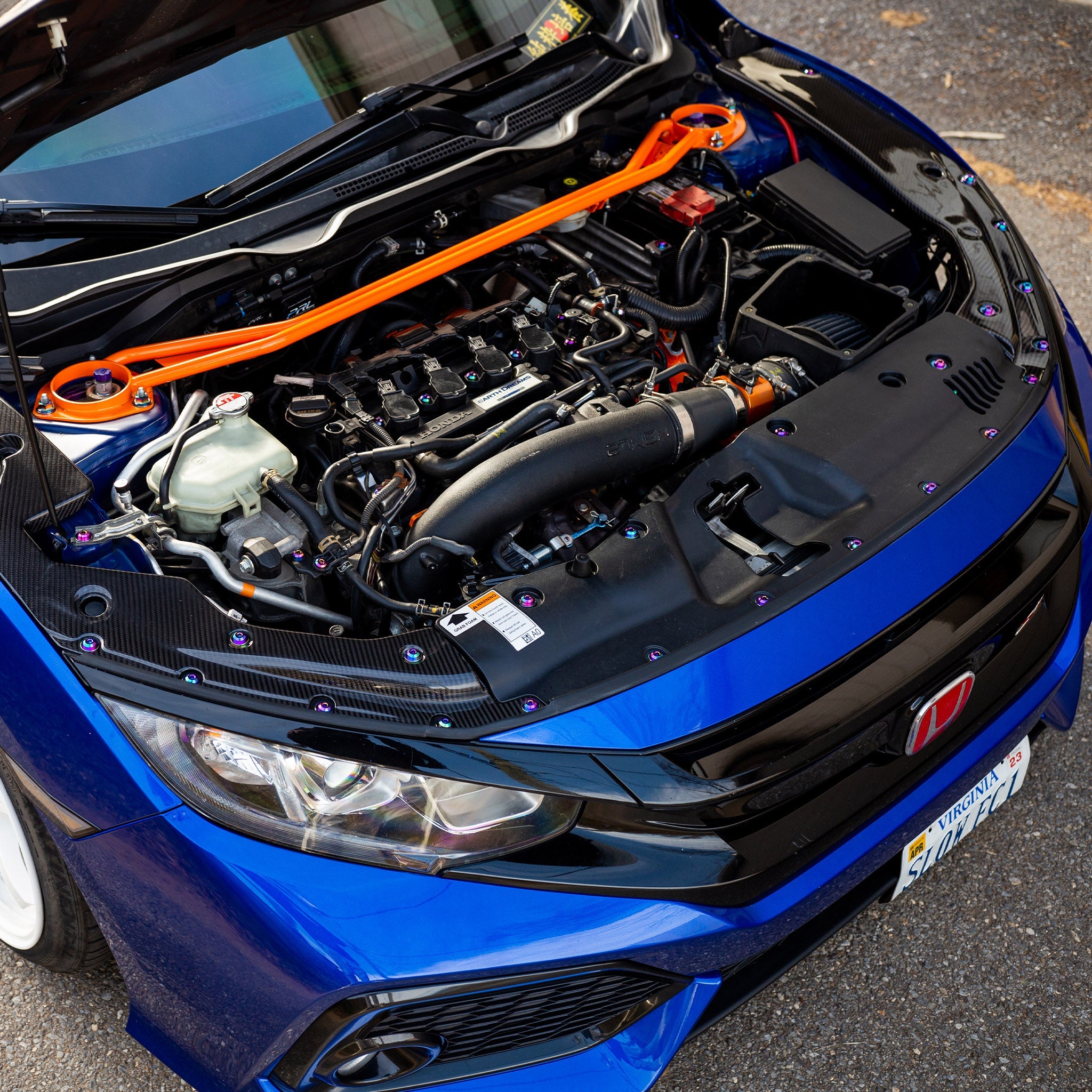 Dress Up Bolts Stage 3 Titanium Hardware Engine Bay Kit Honda Civic