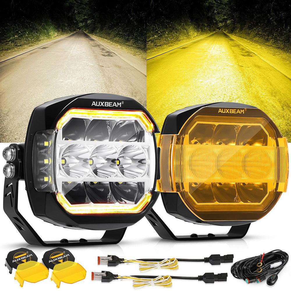 Auxbeam XP-ULTRA Series 5" LED Side Shooter Pods – 174W, White DRL & Amber Turn Signal