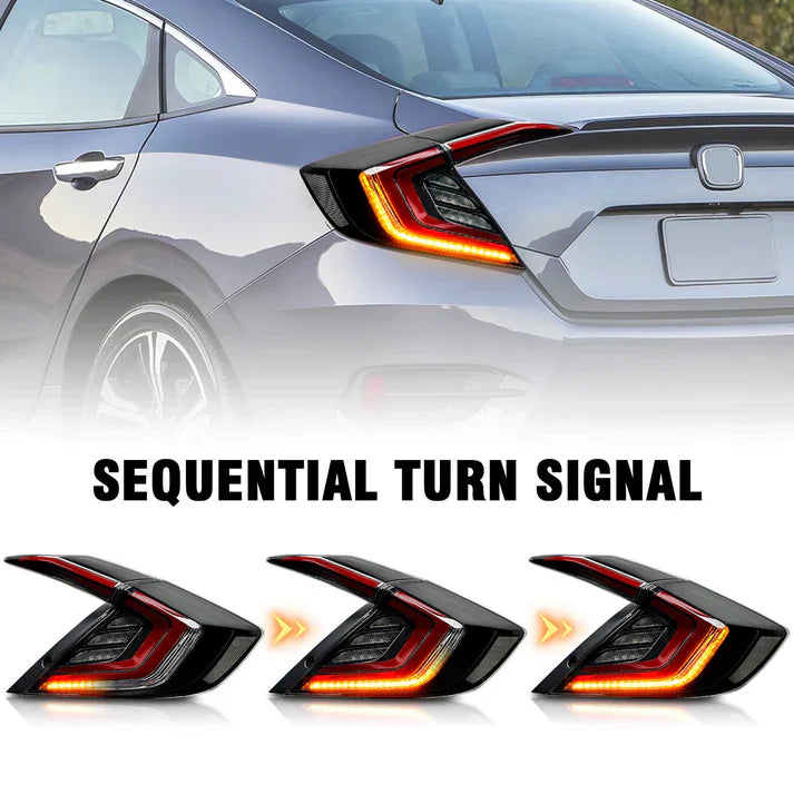 TSP LED Tail Lights for 2016-2021 Honda Civic Sedan [FC] - ** Returned Item **