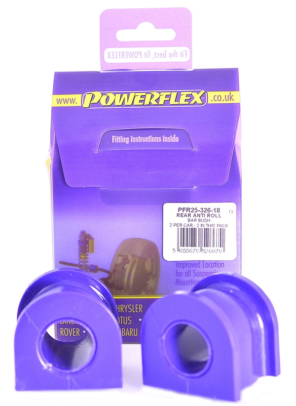 Powerflex Rear Sway Bar Bushings - 18 mm for 01-11 Honda Civic / 02-06 CR-V / 02-06 RSX