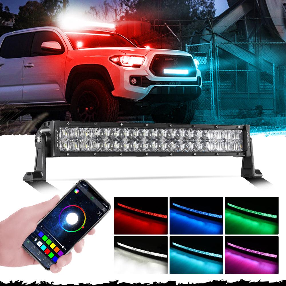 Auxbeam V-PRO Series RGBW LED Light Bar – 22"/32"/42"/52", Color-Changing, Off-Road