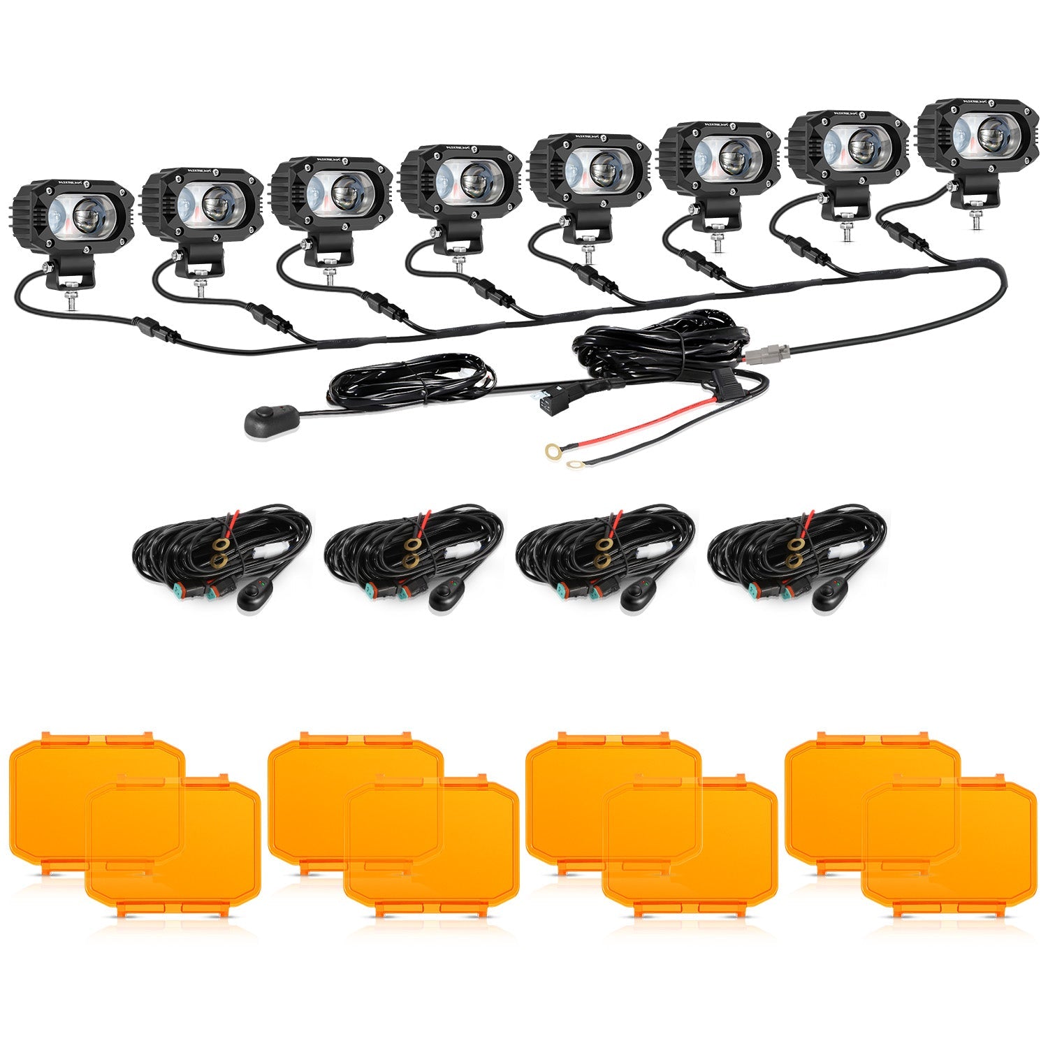 Auxbeam R4 Series 4" 60W LED Pod Lights – Spot Beam, White Driving Lights