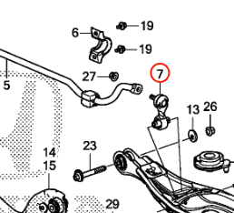 Honda Genuine Accord Rear Aluminum End Link Upgrade for 2016+ Civic, Accord, Integra