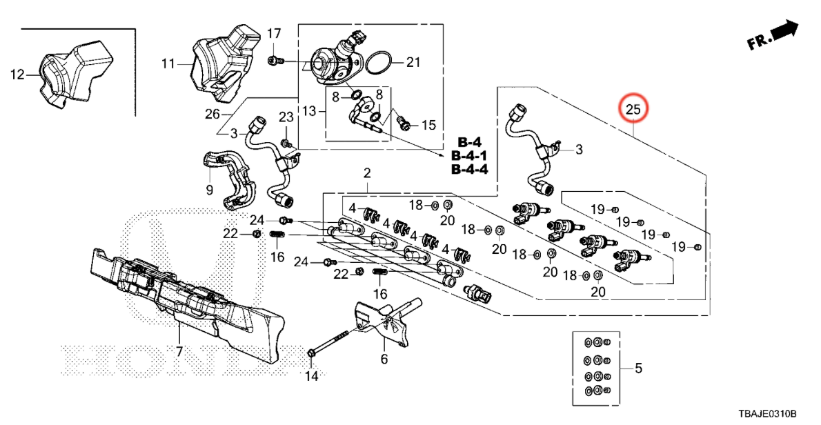 Honda Genuine Injector Set for 16-21 Honda Civic 1.5T