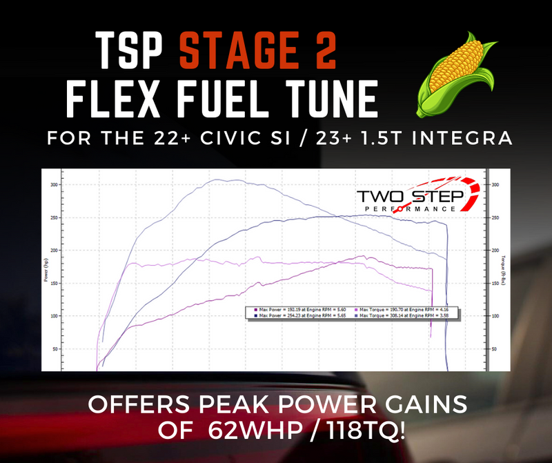 TSP Stage 2 Flex Fuel Tune for 2022+ Honda Civic Si / 2023+ 1.5T Integra (KTuner Only)