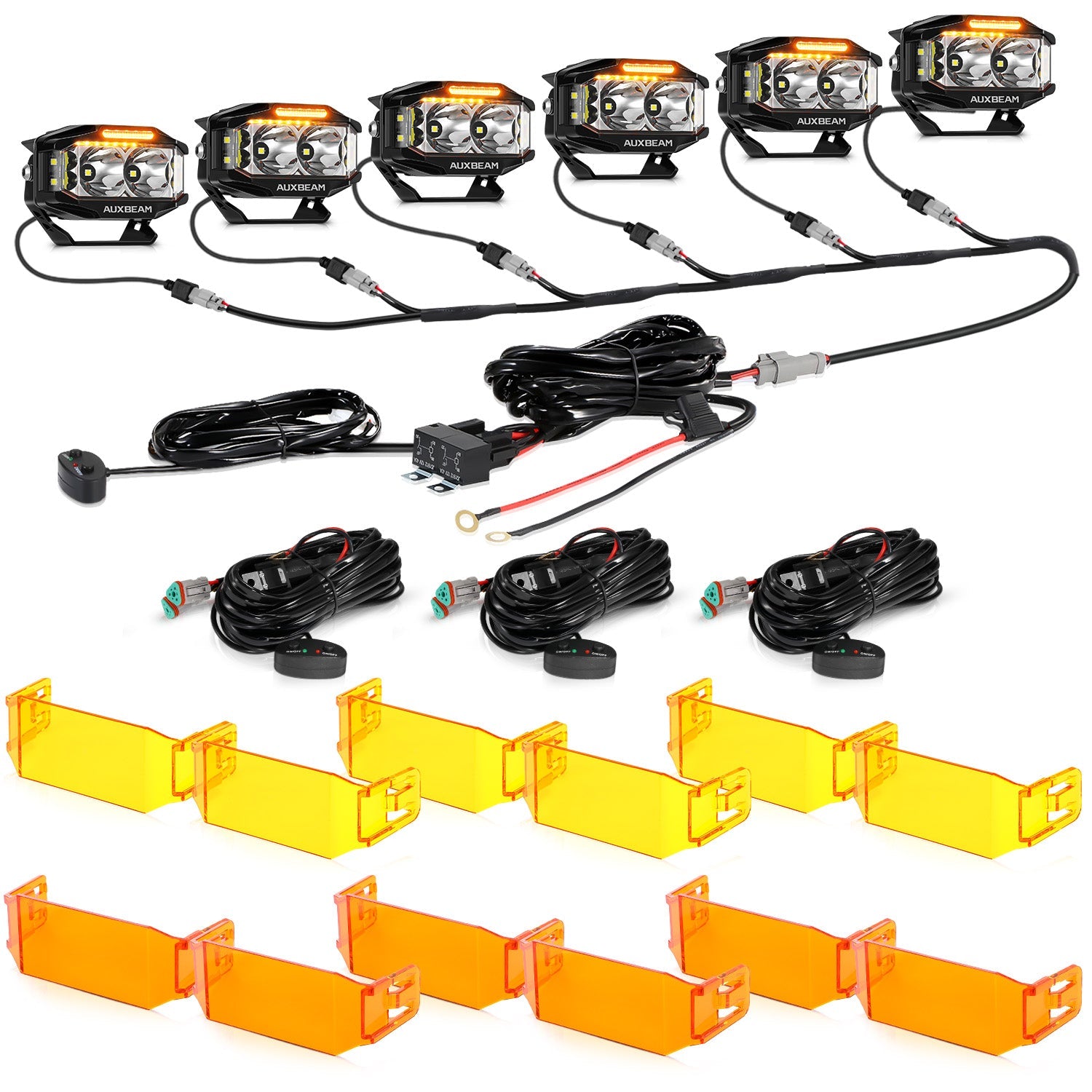 Auxbeam® V-MAX Series 4 Inch 72W 6960LM Spot Beam Side Shooter LED
