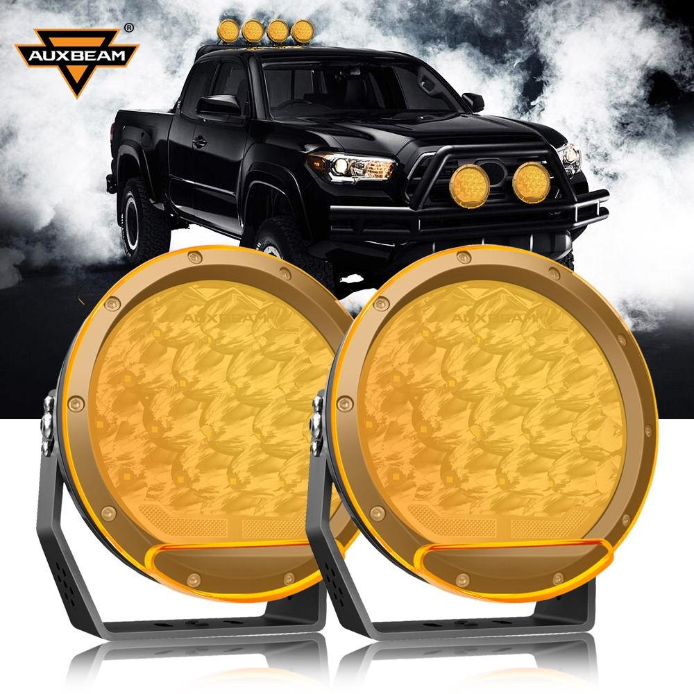 Auxbeam 7" 178W Round LED Driving Lights – Spot Beam, Off-Road (2 Pack)
