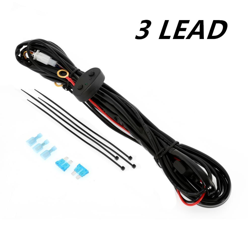 Auxbeam 10FT Wiring Harness – For 6 Mode LED Light Bars, 12V 40A Relay