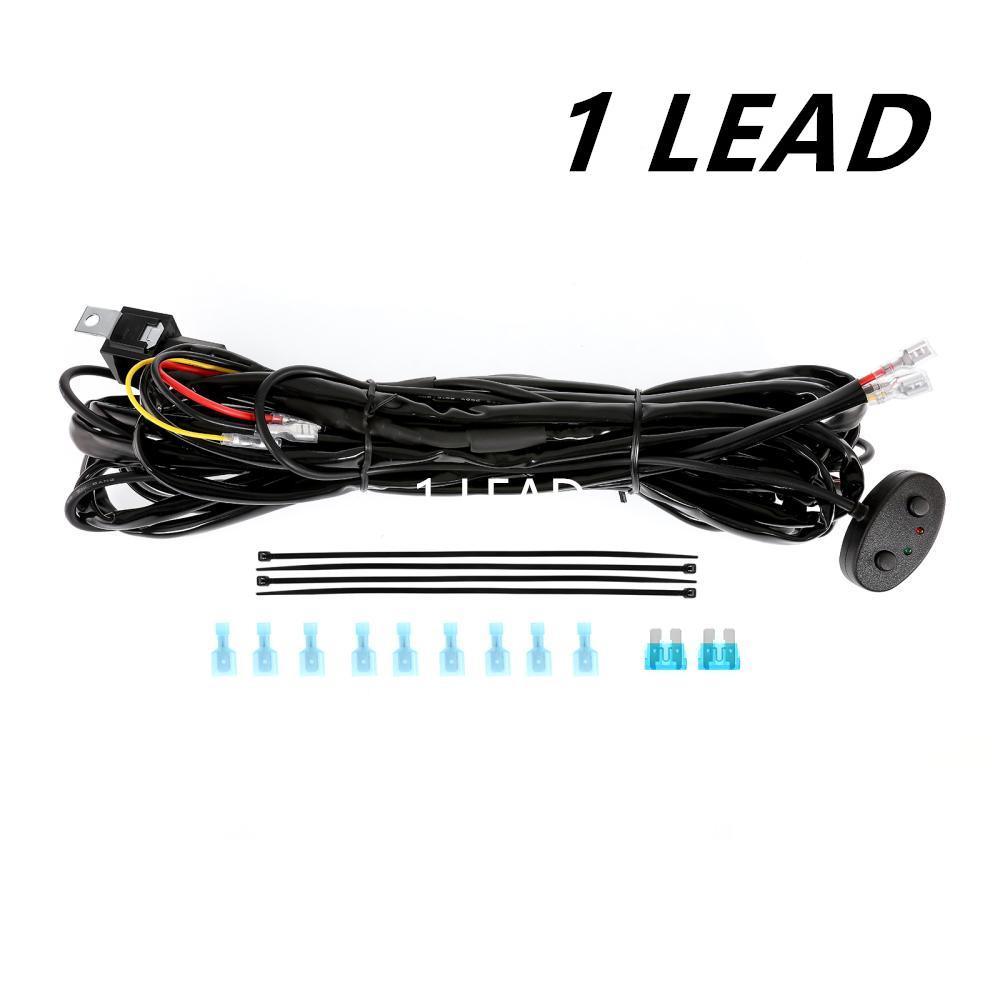 Auxbeam 10FT Wiring Harness – For 6 Mode LED Light Bars, 12V 40A Relay