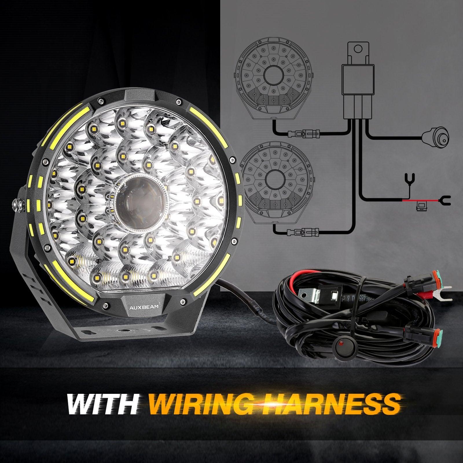 Auxbeam 360-PRO Series 9" LED Off Road Driving Lights – 270W, 37,776LM
