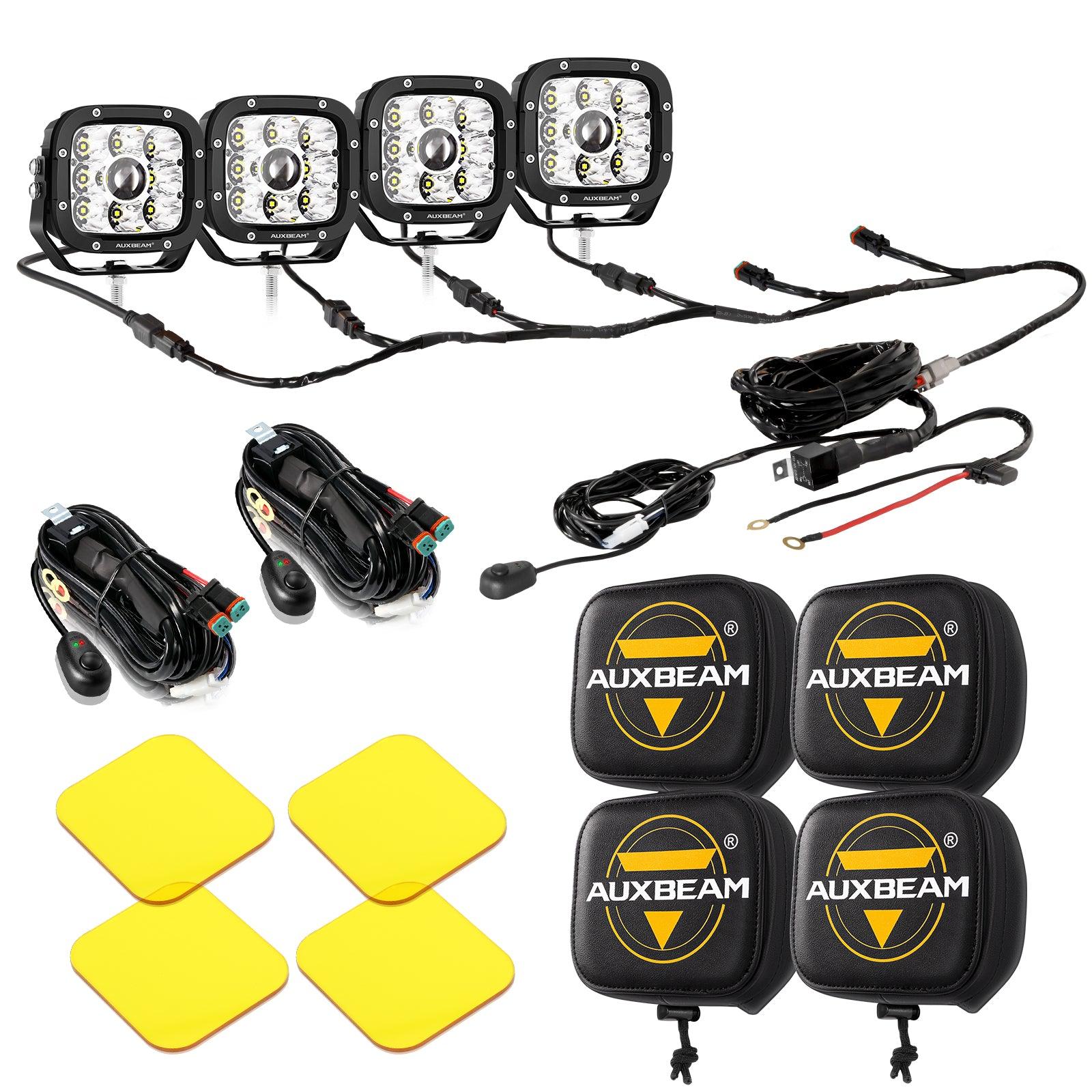 Auxbeam XP-ULTRA Series 5" LED Light Pods – 110W, 11,000LM, White/Amber