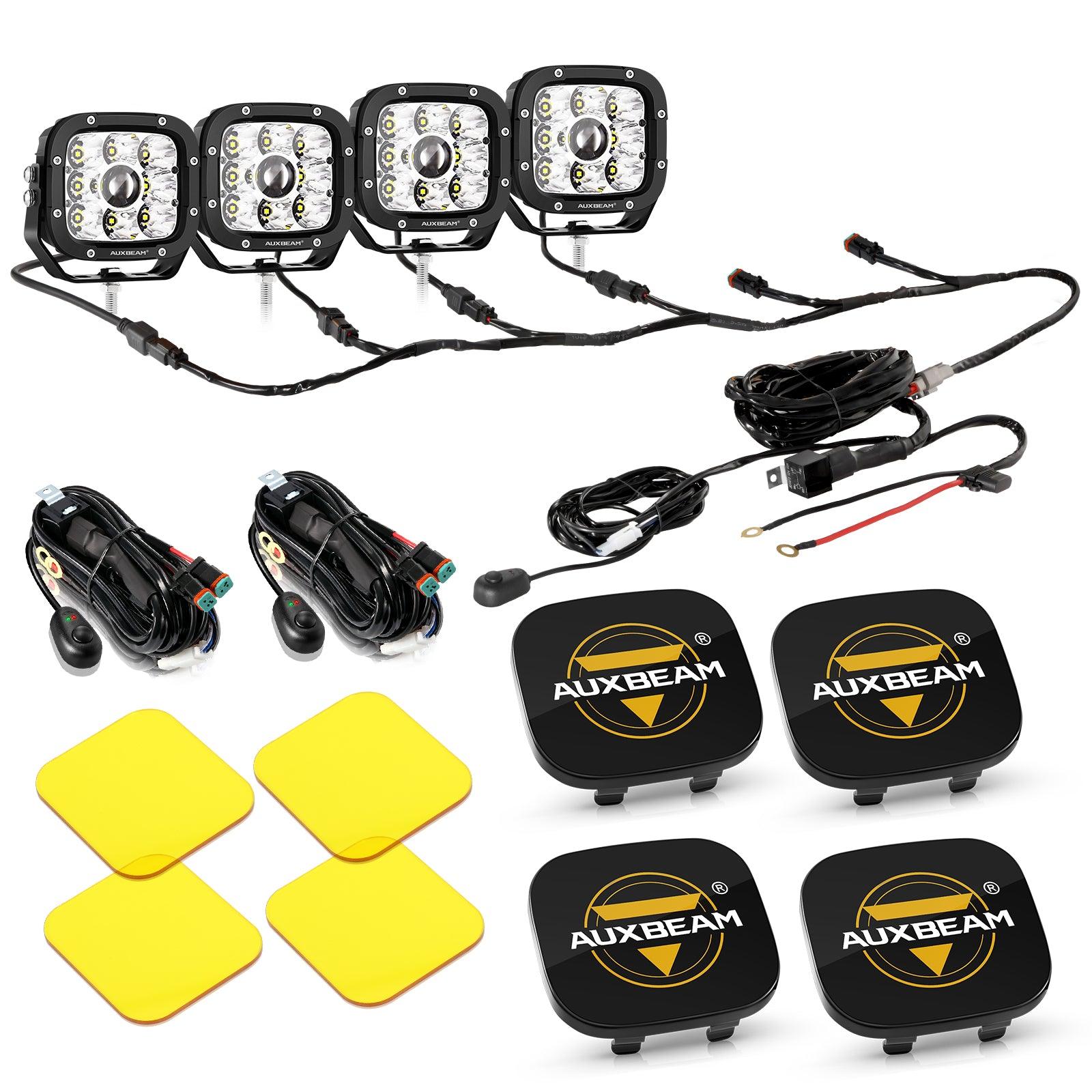 Auxbeam XP-ULTRA Series 5" LED Light Pods – 110W, 11,000LM, White/Amber