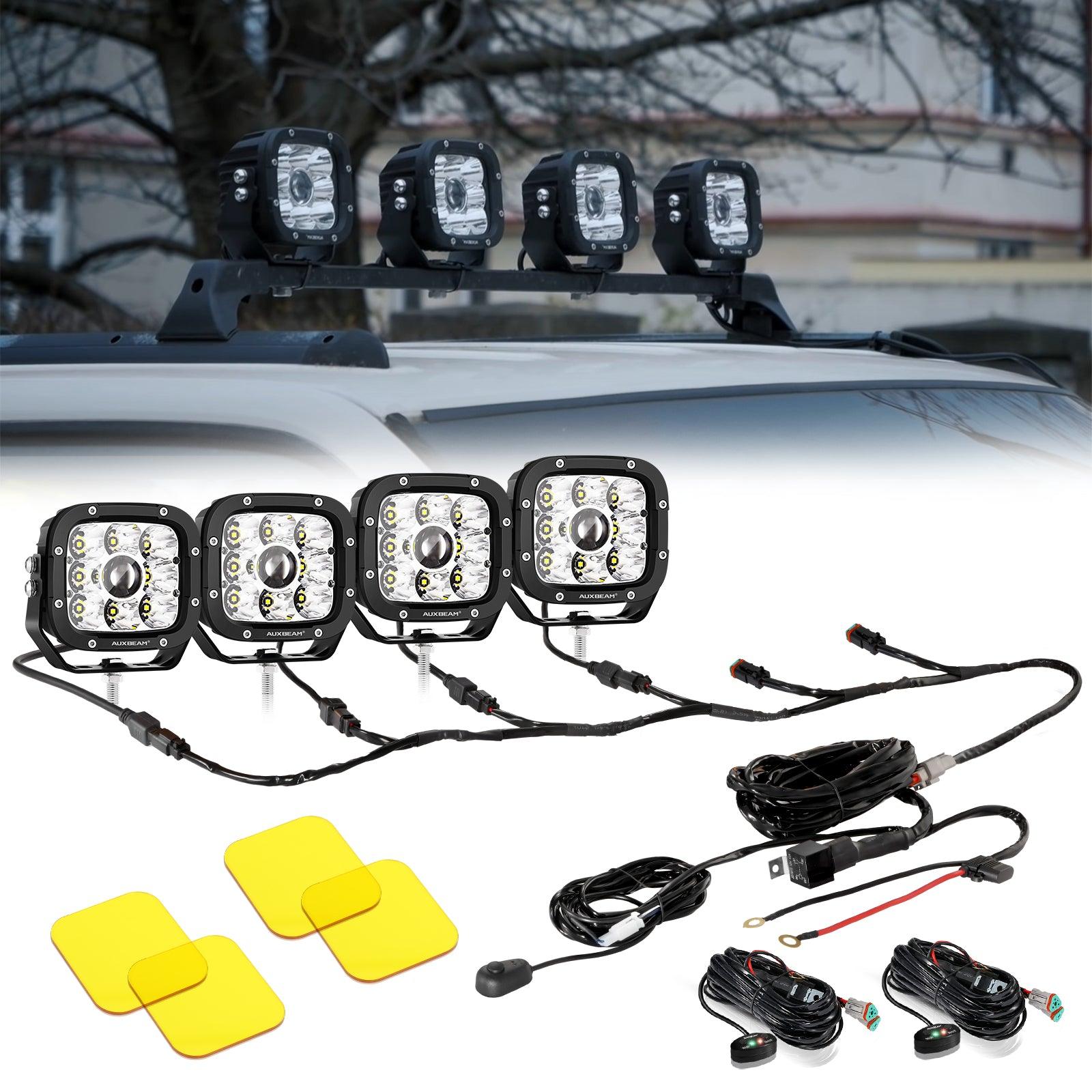 Auxbeam XP-ULTRA Series 5" LED Light Pods – 110W, 11,000LM, White/Amber